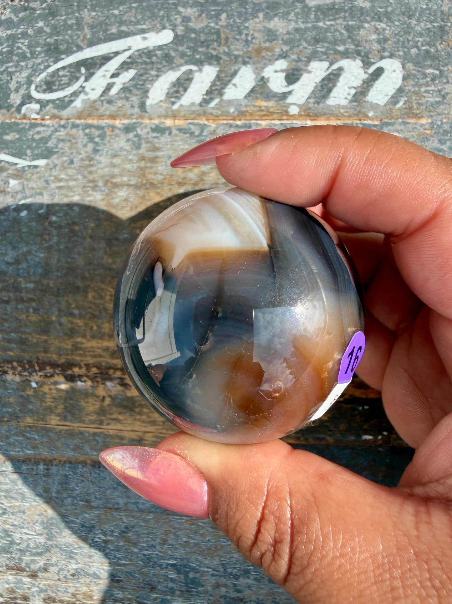 Gorgeous Carnelian/Orca Agate Sphere | Opt 16
