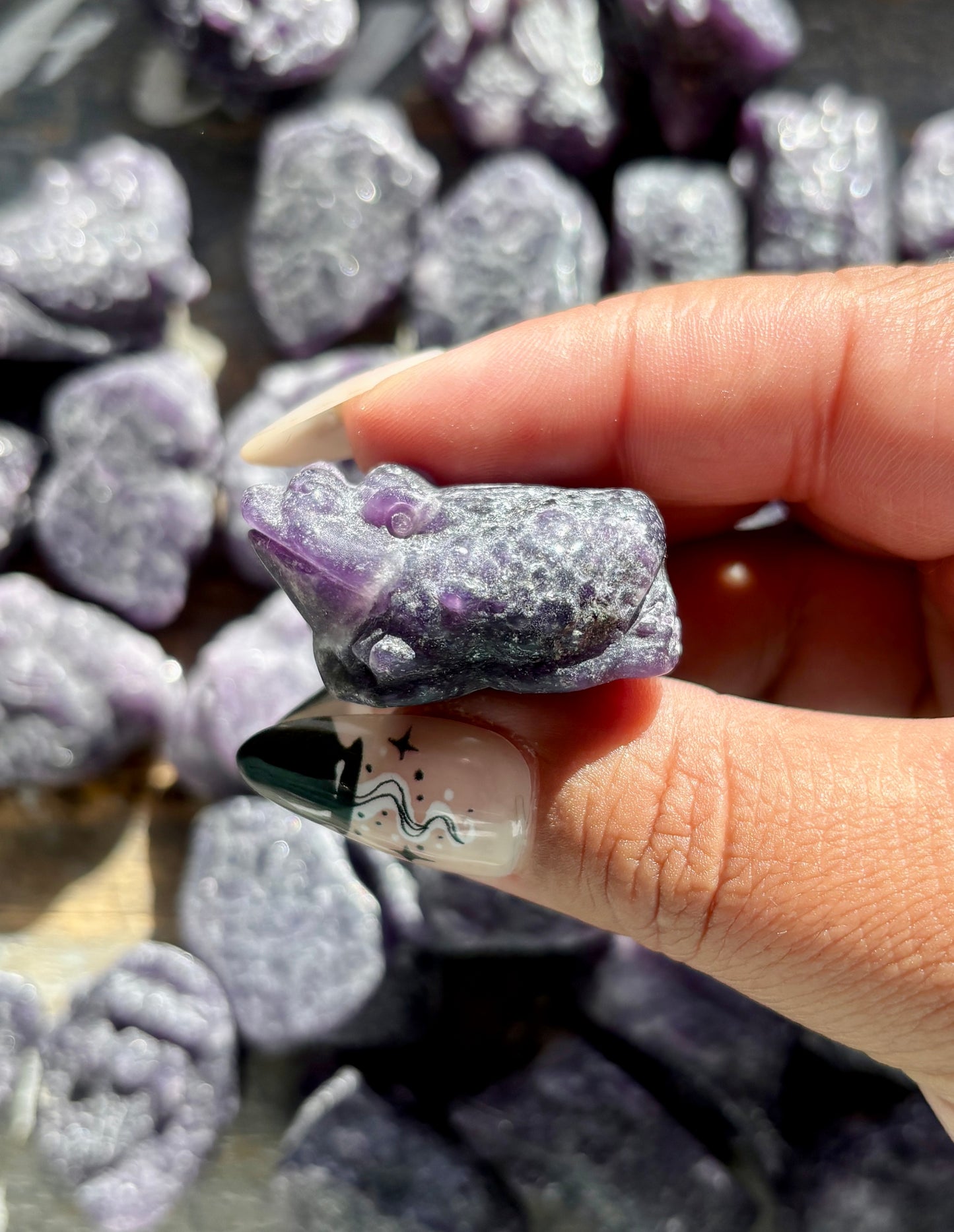 One (1) Mini Lepidolite Money Toad | Intuitively Chosen