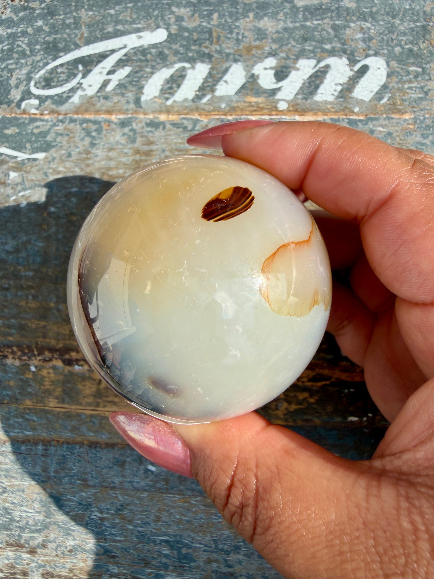 Gorgeous Carnelian/Orca Agate Sphere | Opt 36