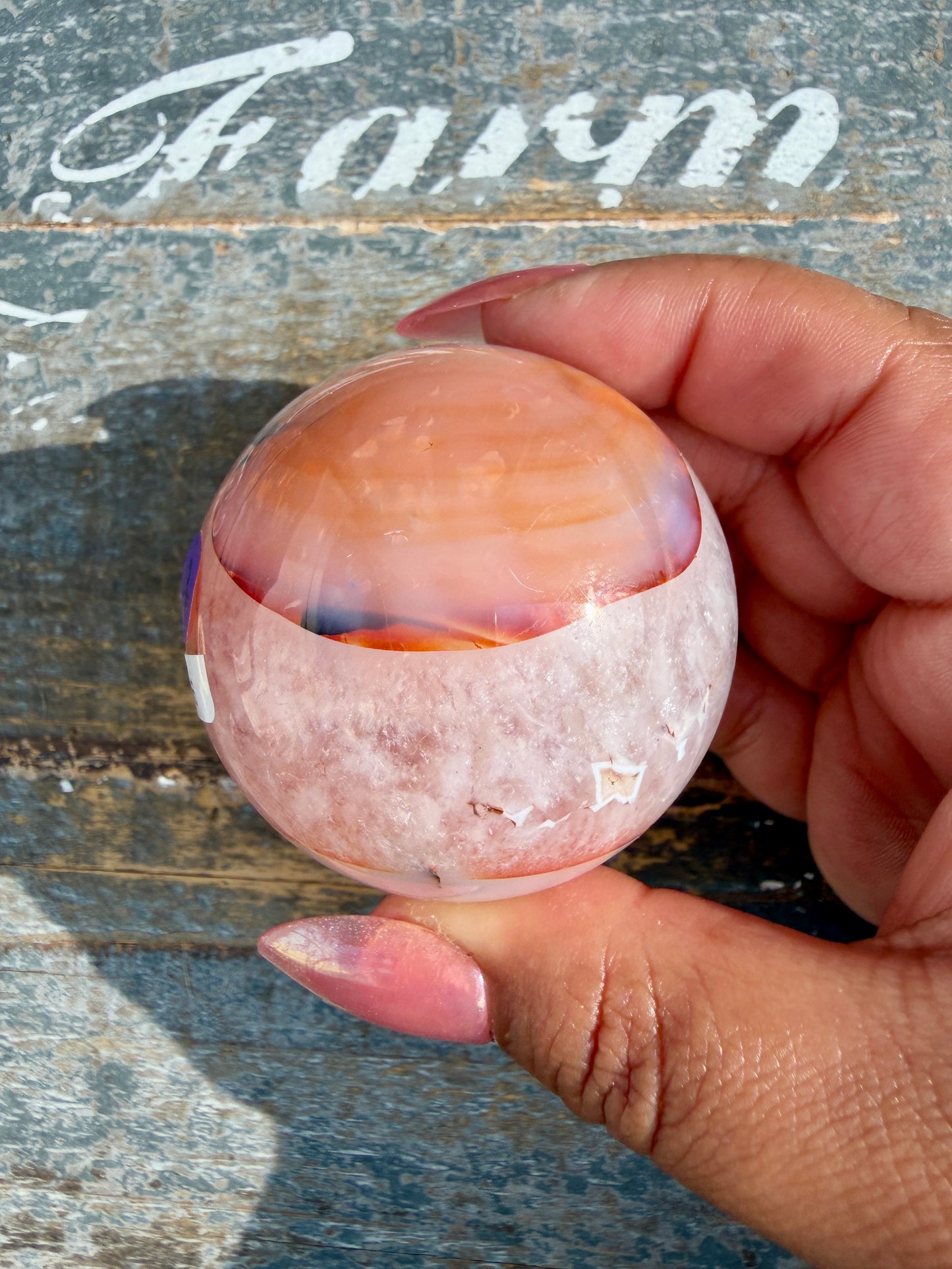 Gorgeous Carnelian/Orca Agate Sphere | Opt 8