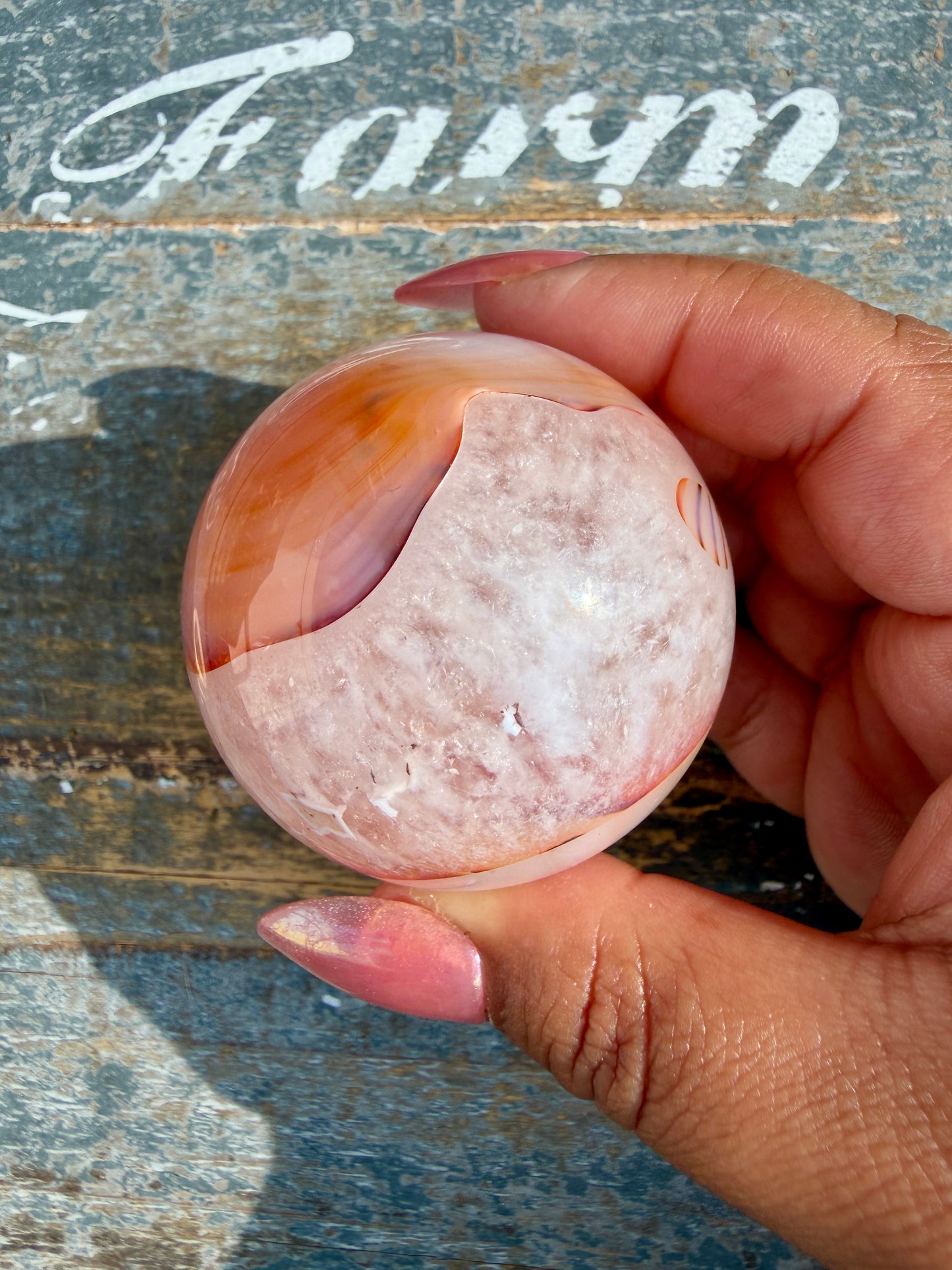 Gorgeous Carnelian/Orca Agate Sphere | Opt 8