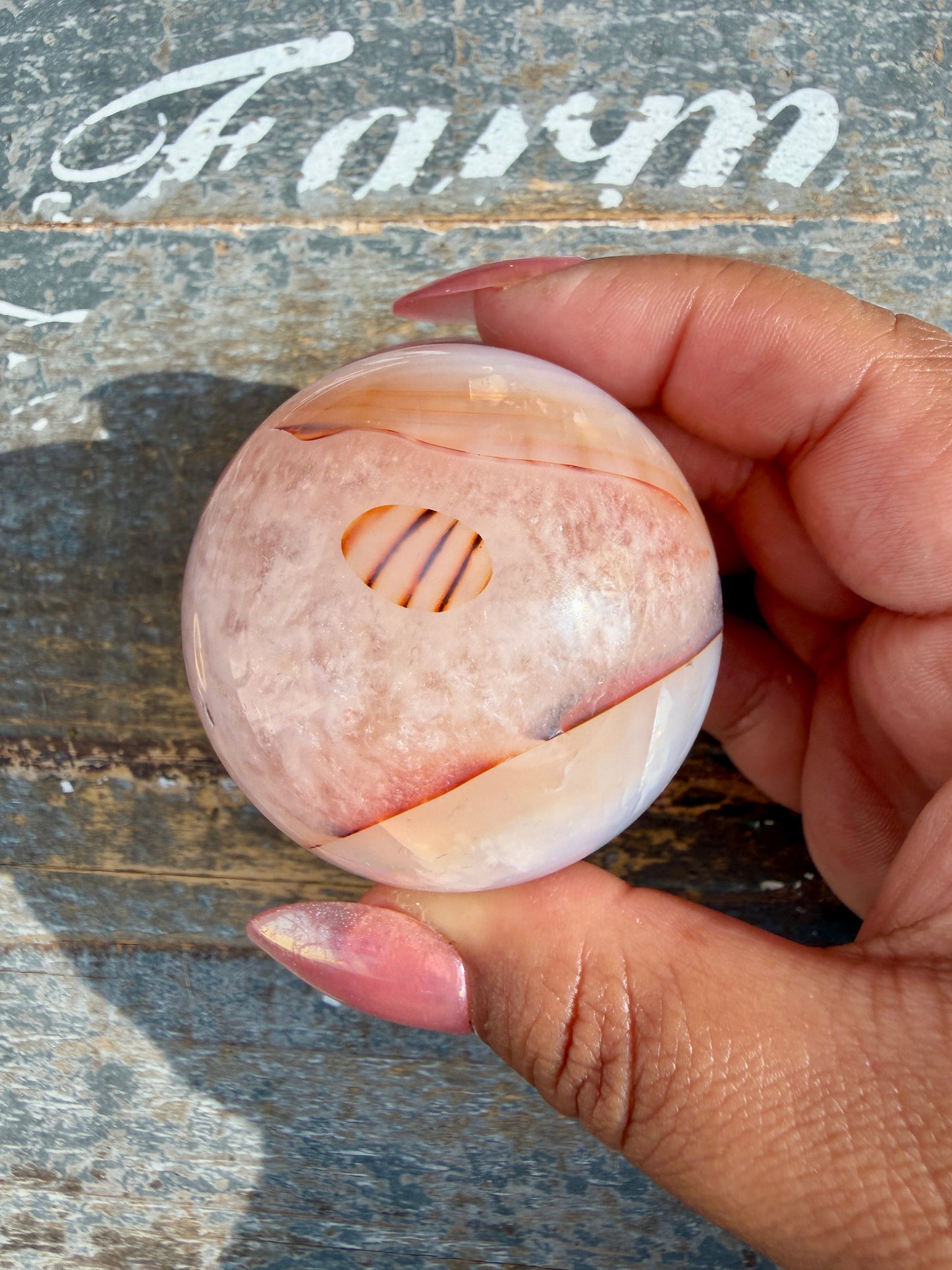 Gorgeous Carnelian/Orca Agate Sphere | Opt 8