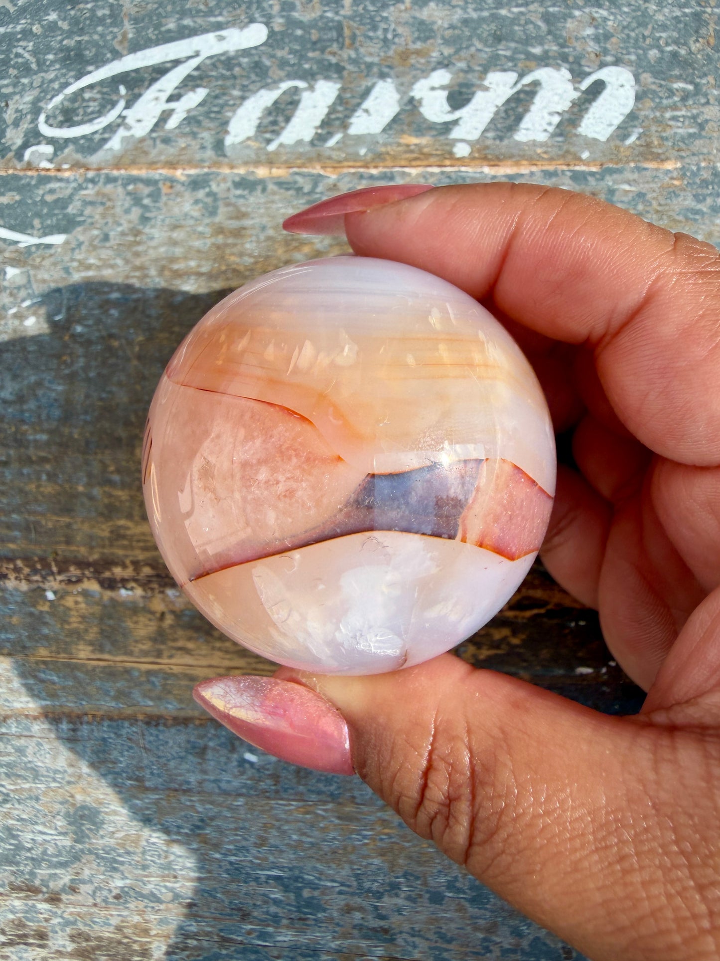 Gorgeous Carnelian/Orca Agate Sphere | Opt 8