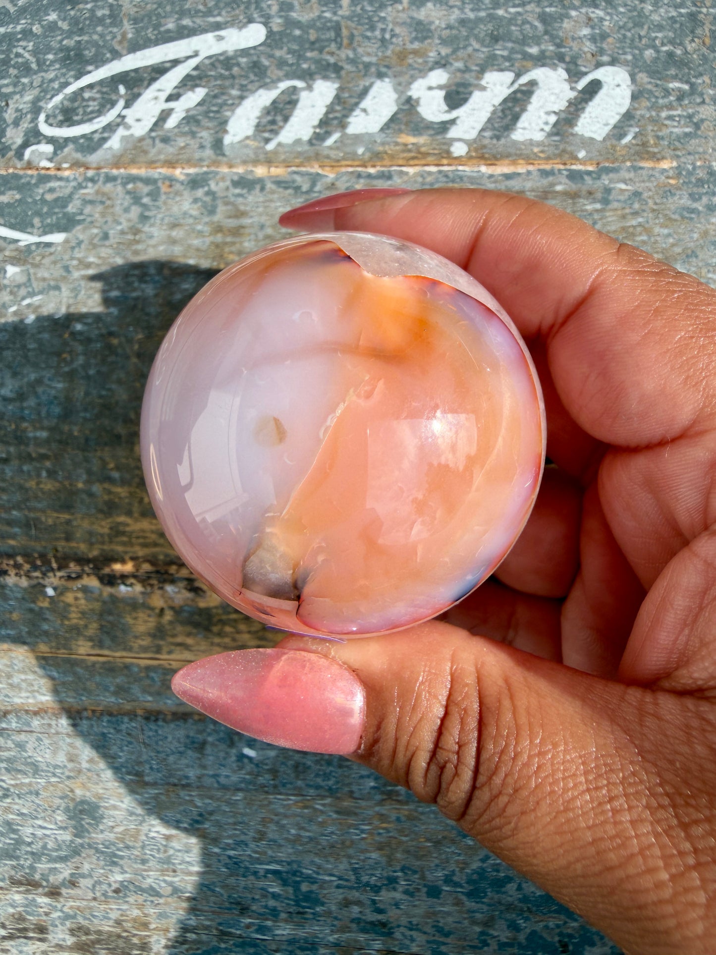 Gorgeous Carnelian/Orca Agate Sphere | Opt 8