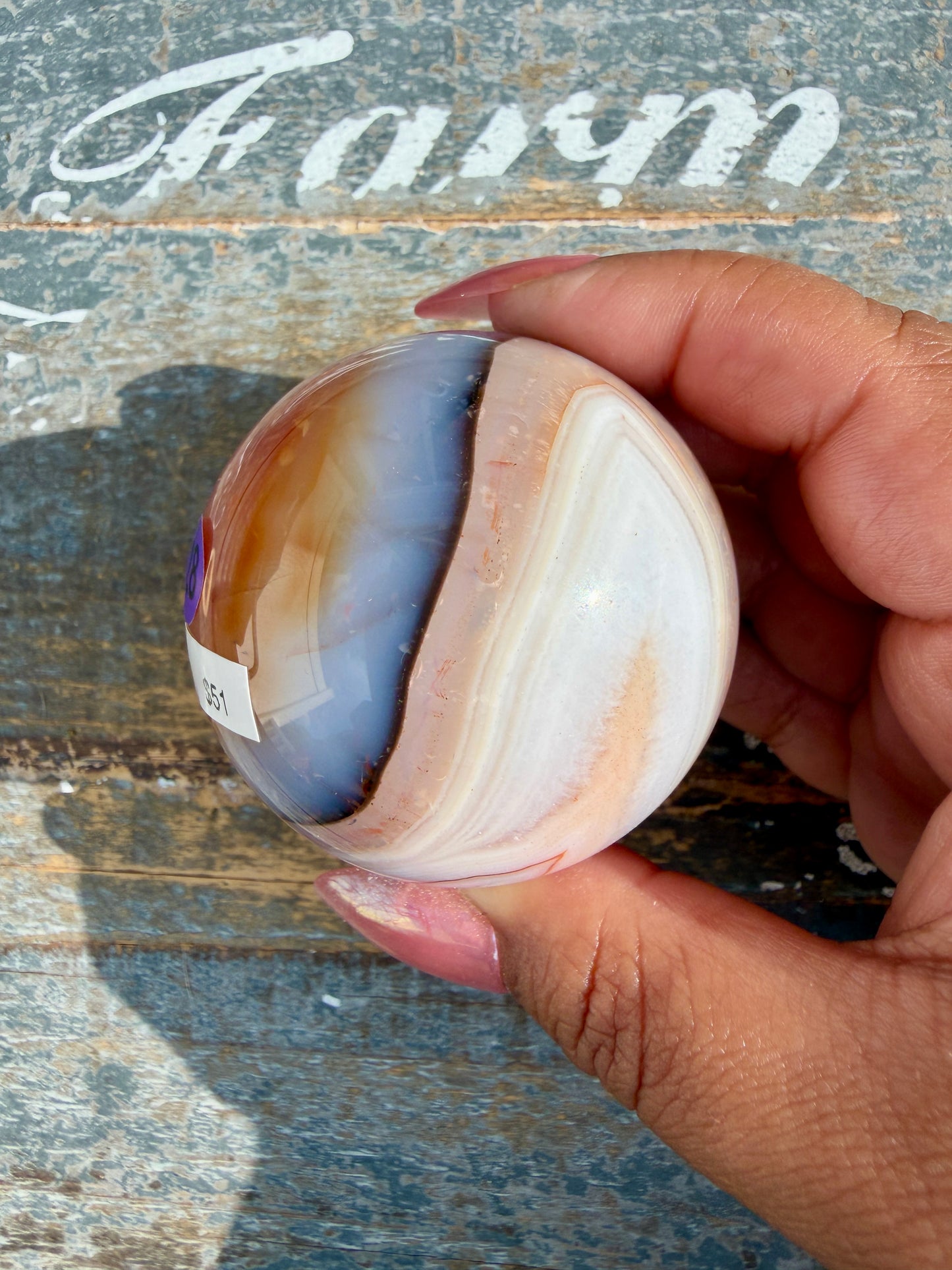 Gorgeous Carnelian/Orca Agate Sphere | Opt 28