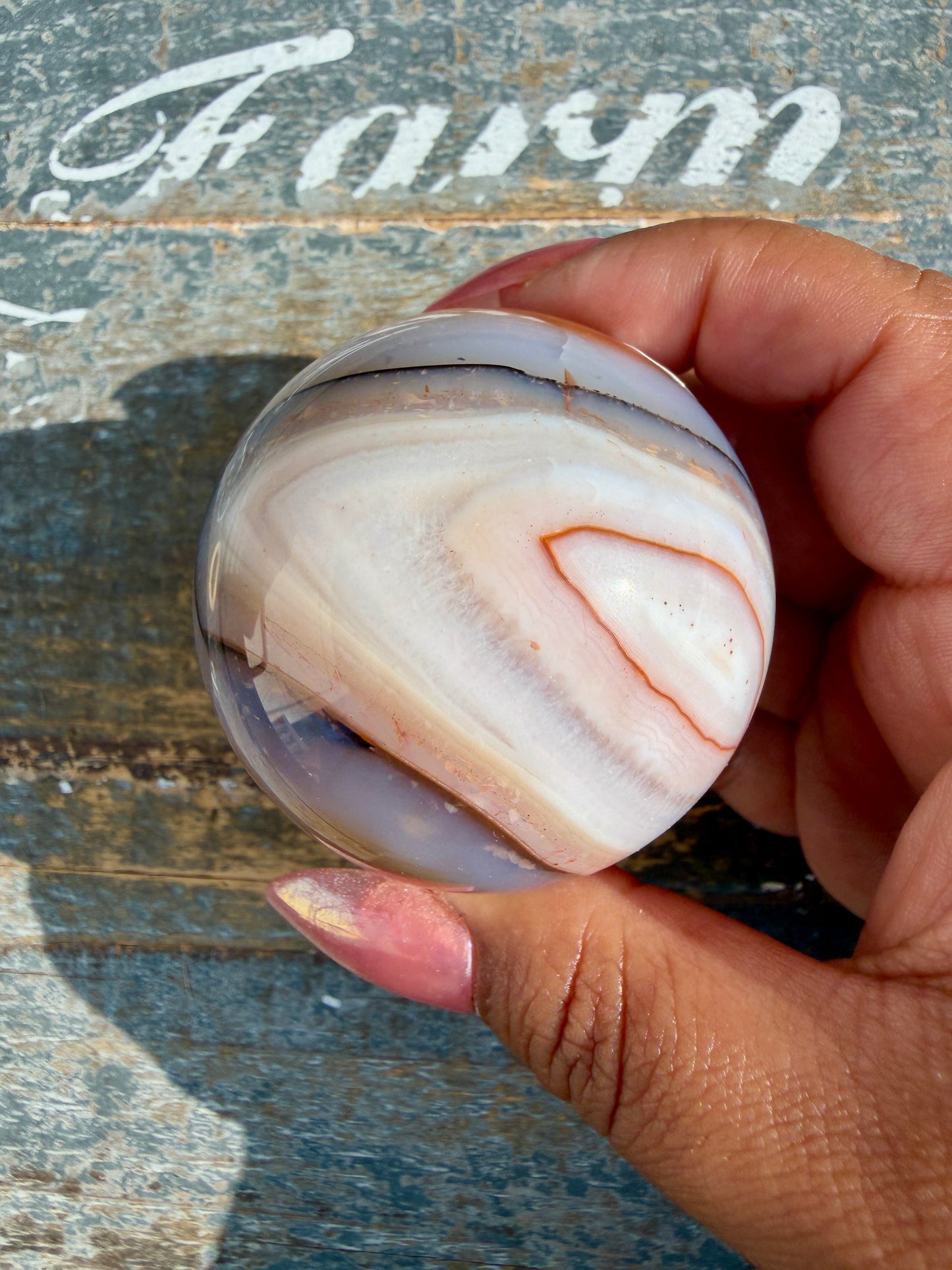 Gorgeous Carnelian/Orca Agate Sphere | Opt 28