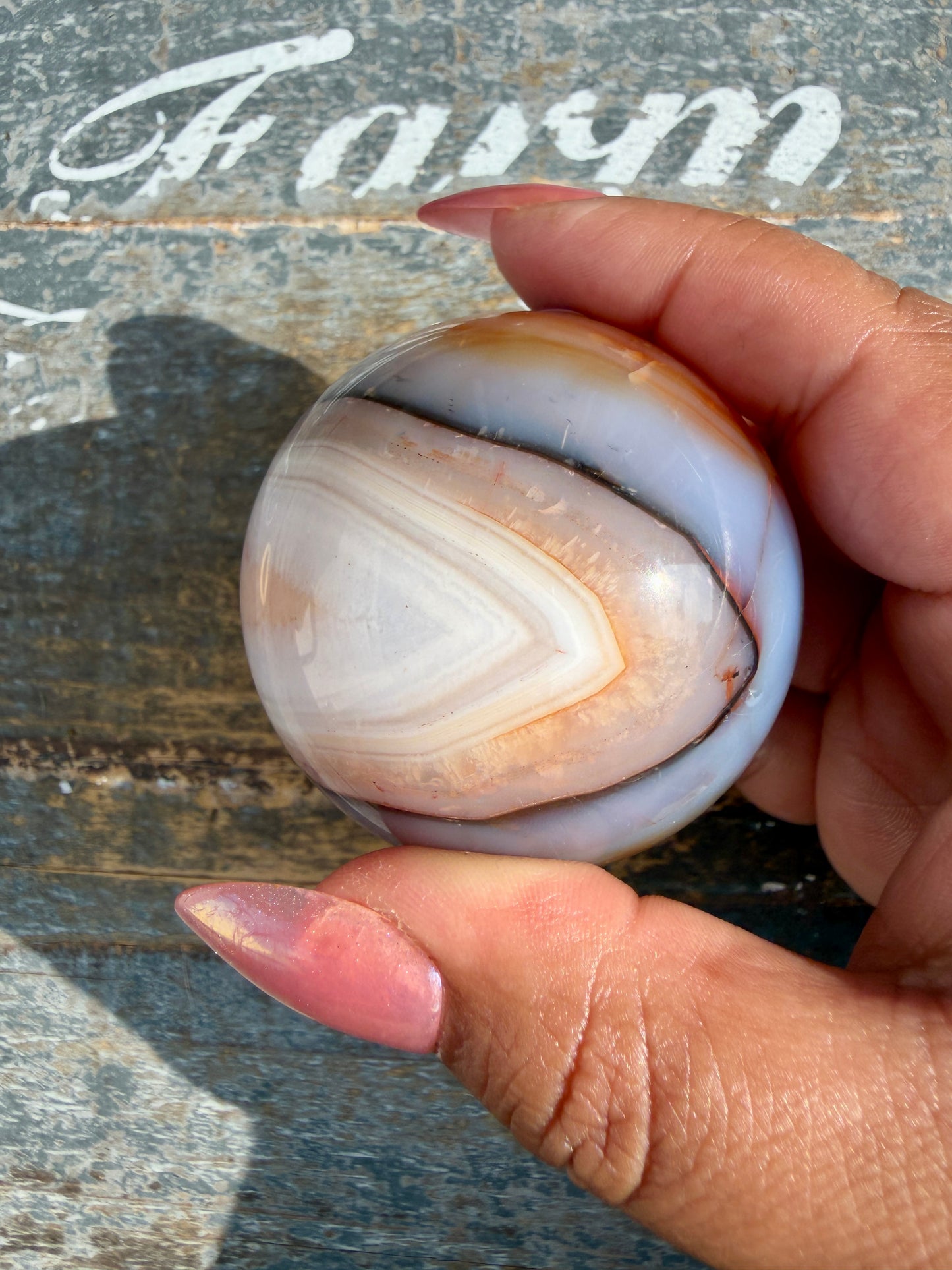 Gorgeous Carnelian/Orca Agate Sphere | Opt 28
