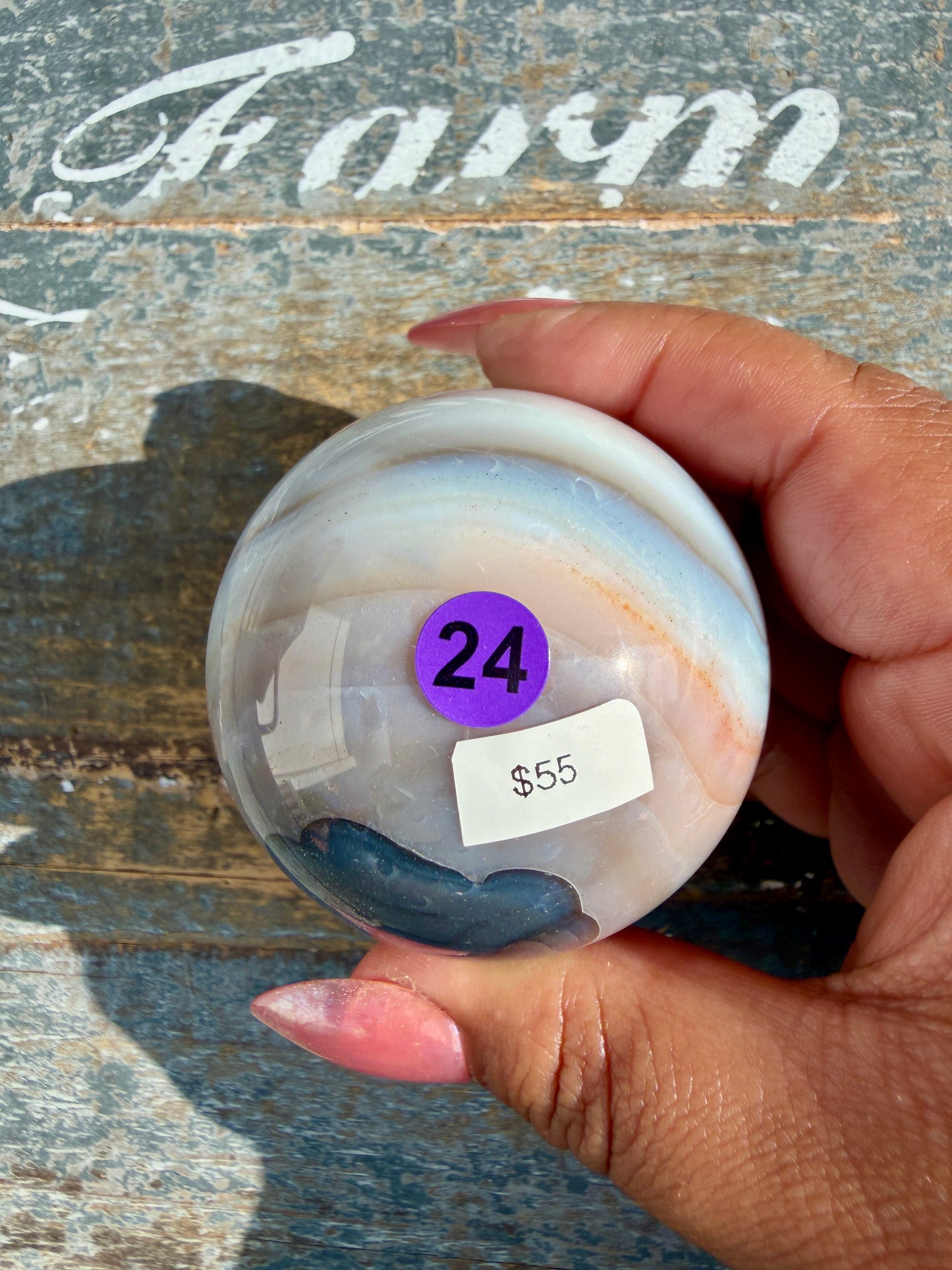 Gorgeous Carnelian/Orca Agate Sphere | Opt 24