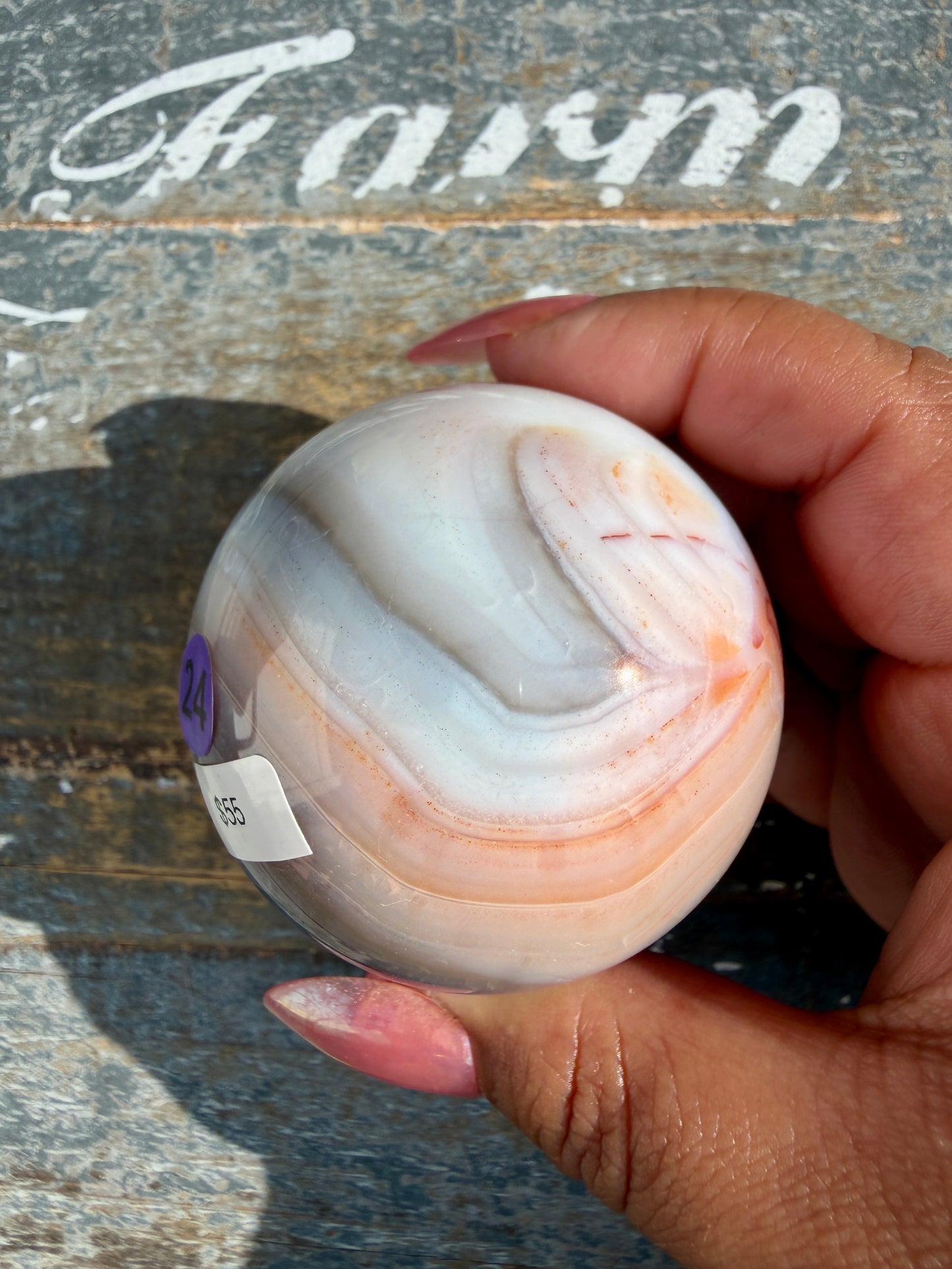 Gorgeous Carnelian/Orca Agate Sphere | Opt 24