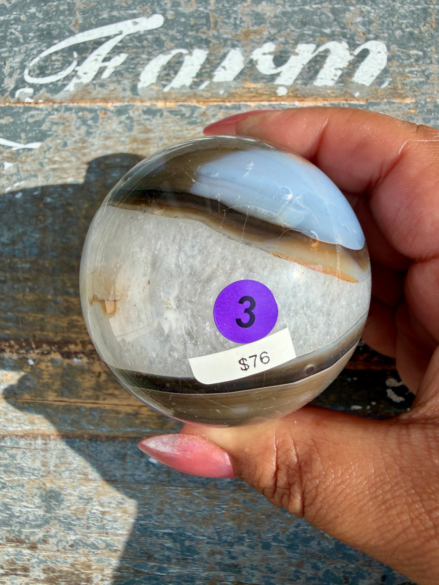 Gorgeous Carnelian/Orca Agate Sphere | Opt 3