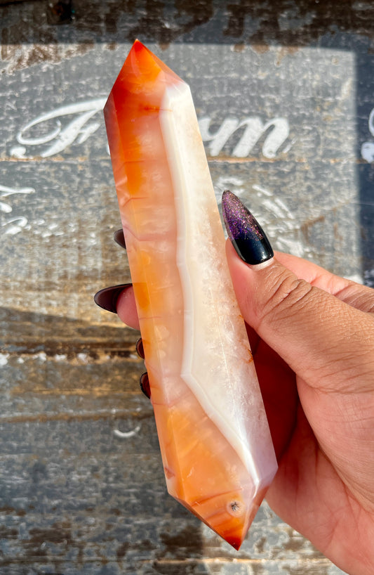 Gorgeous Carnelian Wand from Madagascar