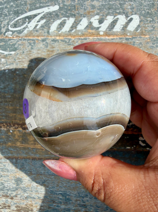 Gorgeous Carnelian/Orca Agate Sphere | Opt 3