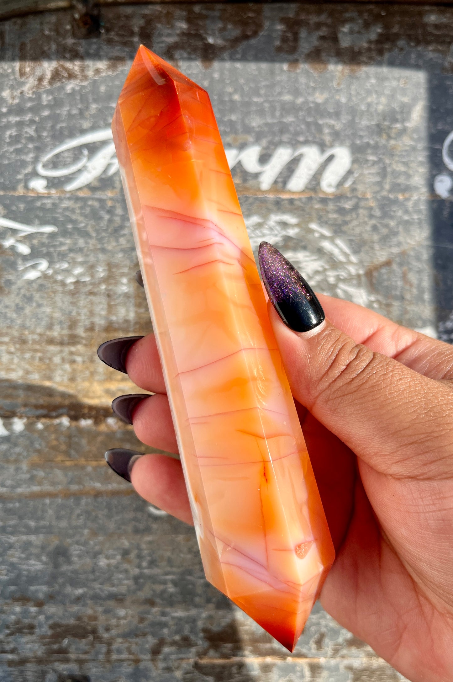 Gorgeous Carnelian Wand from Madagascar