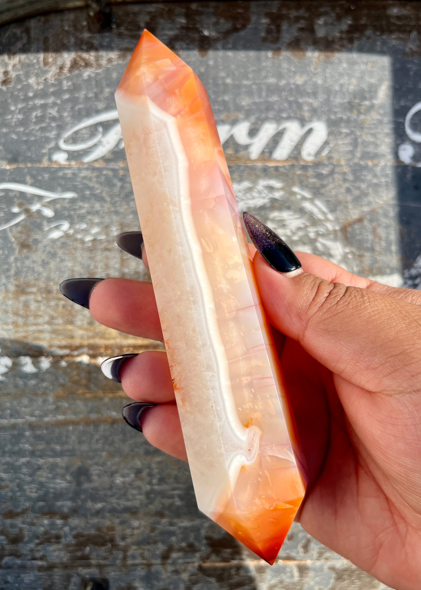 Gorgeous Carnelian Wand from Madagascar