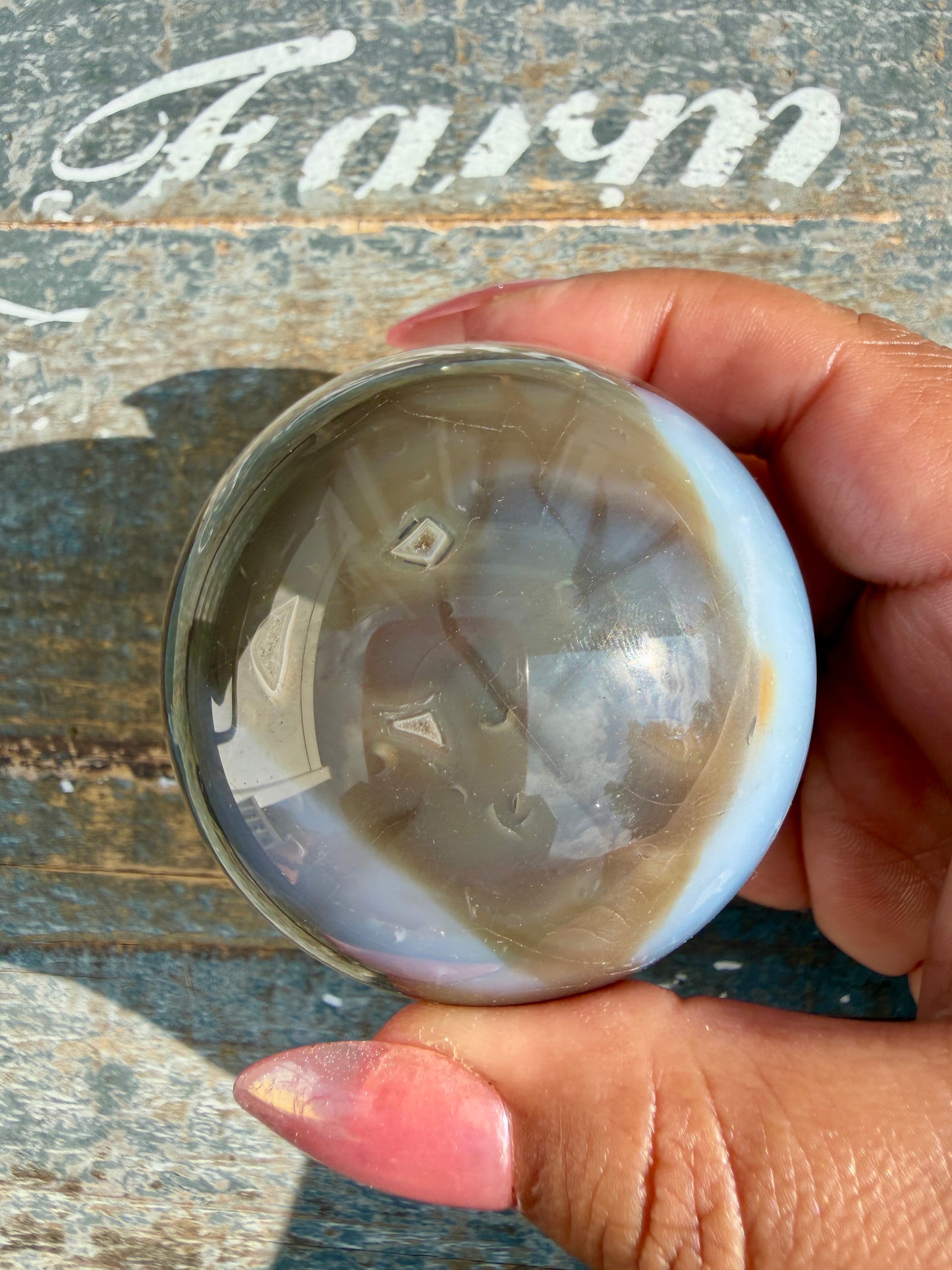 Gorgeous Carnelian/Orca Agate Sphere | Opt 3