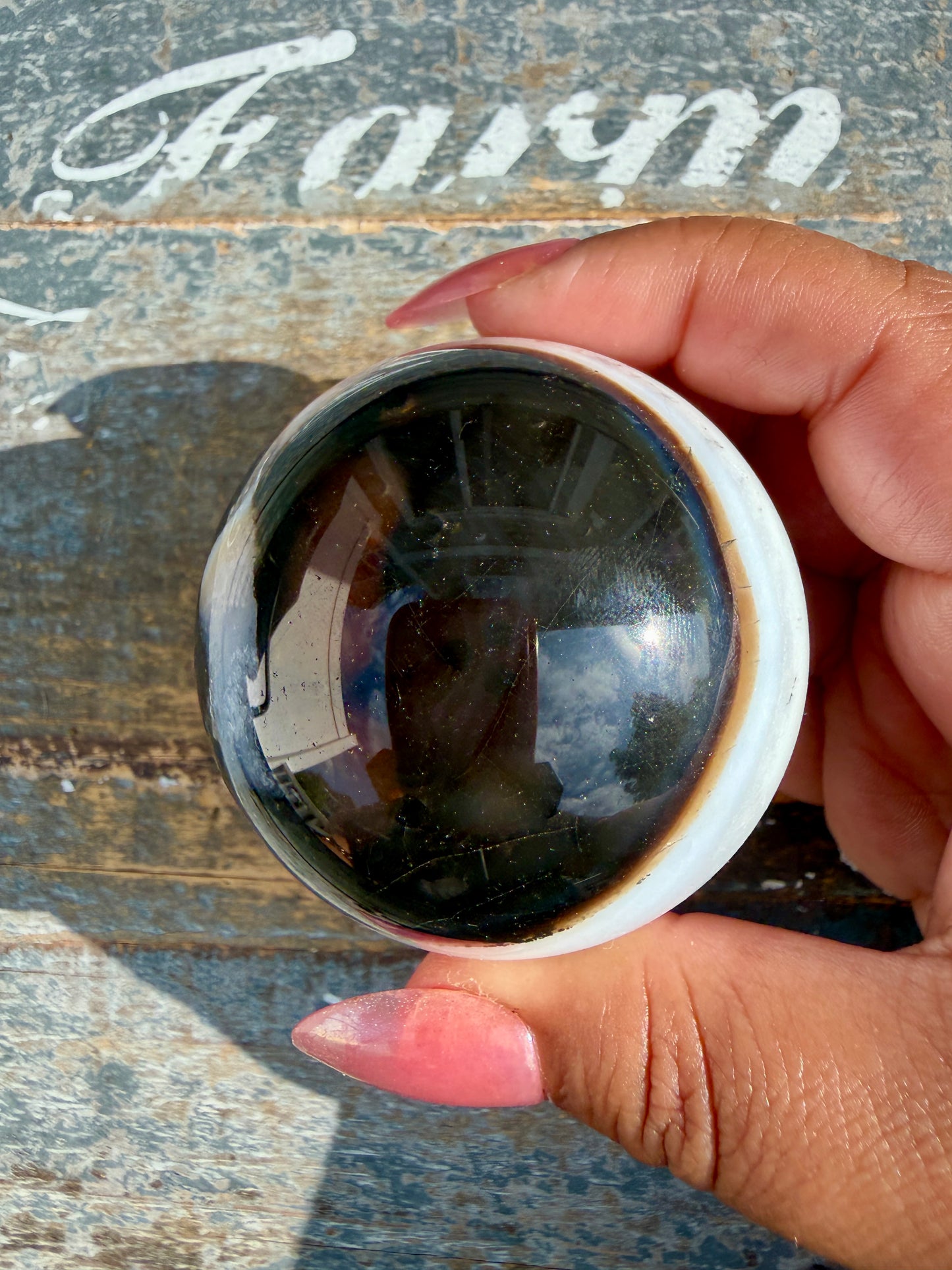 Gorgeous Carnelian/Orca Agate Sphere | Opt 7