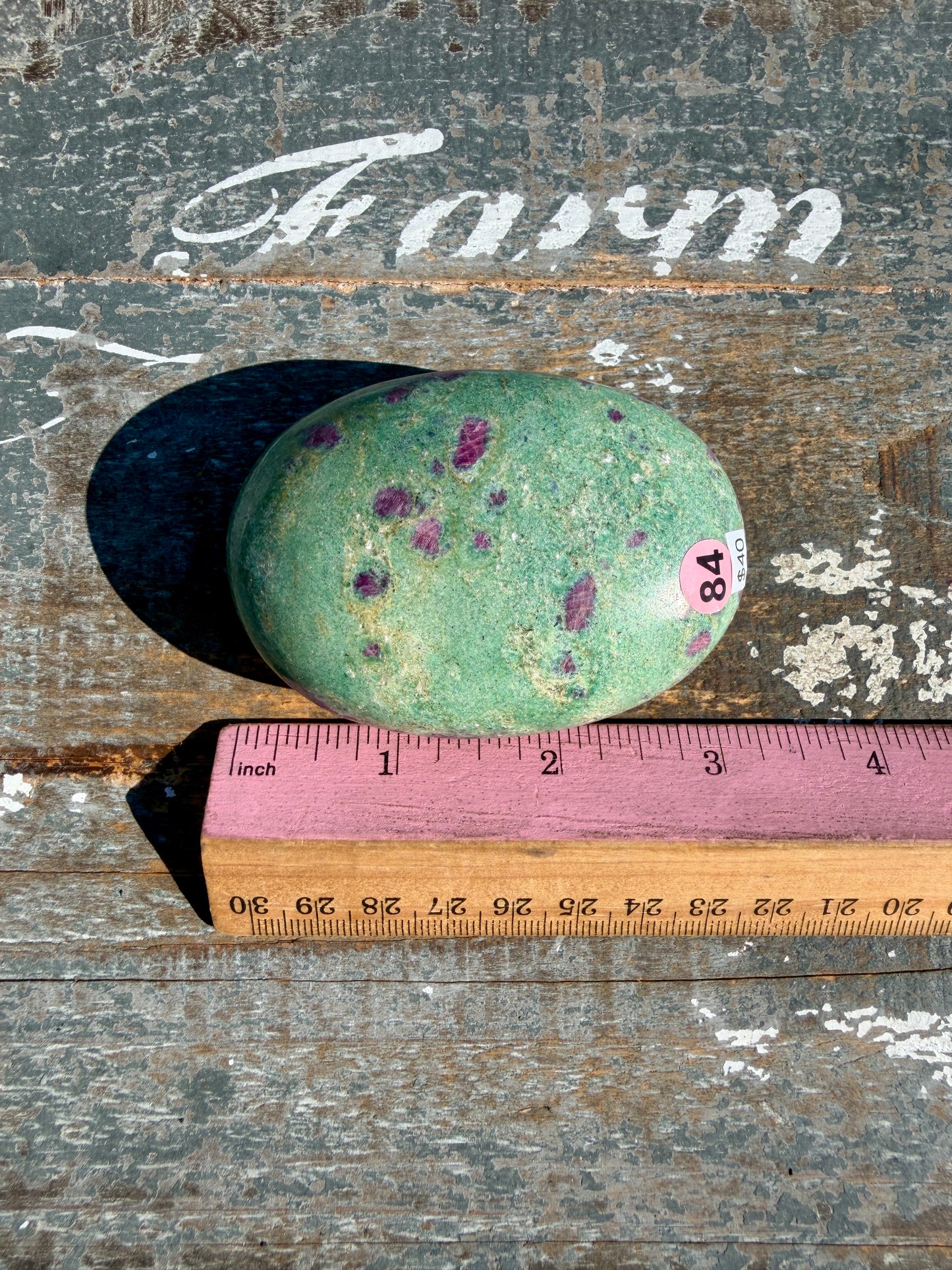 Gorgeous Ruby in Fuchsite Palm Stone | India | Opt 84