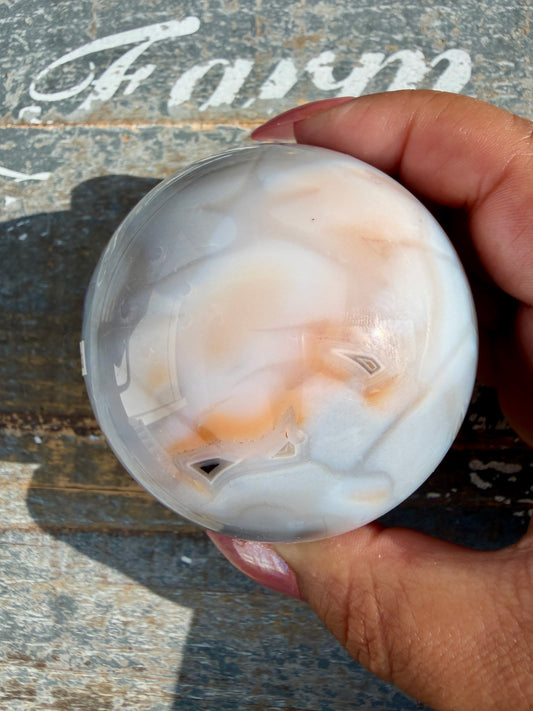 Gorgeous Carnelian/Orca Agate Sphere | Opt 32