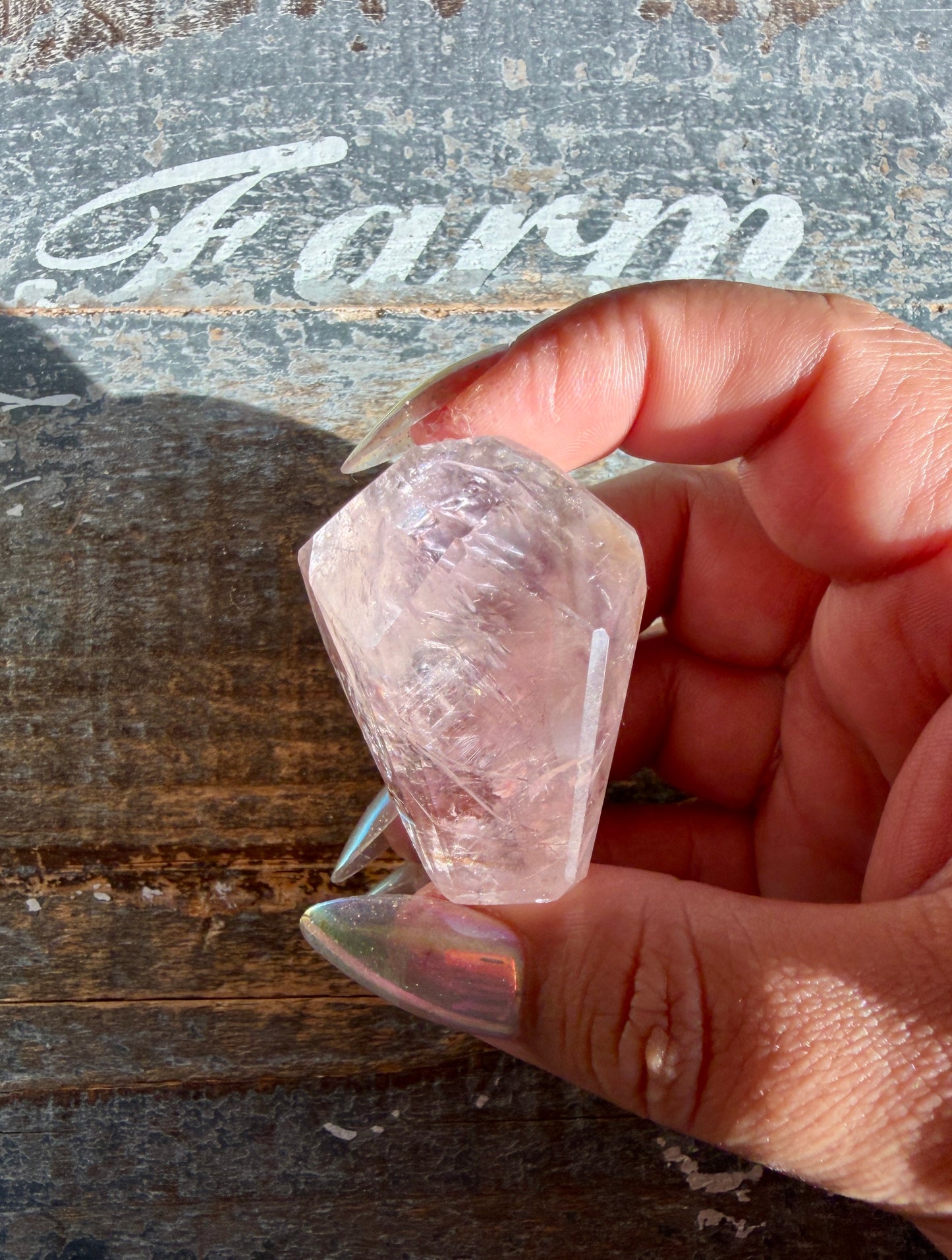 Gorgeous Powellite In Amethyst Freeform from Bahia Brazil | Opt M