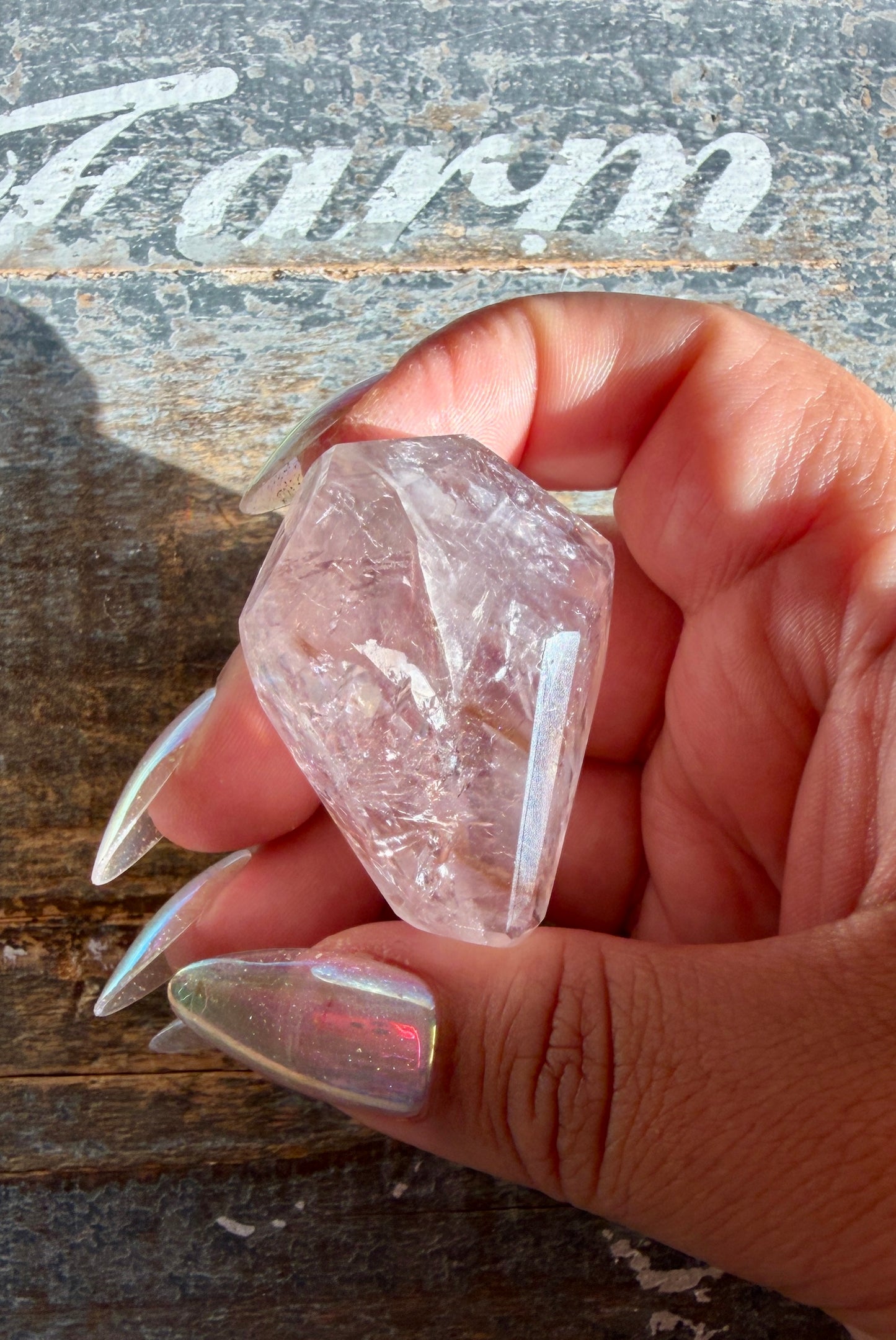 Gorgeous Powellite In Amethyst Freeform from Bahia Brazil | Opt M