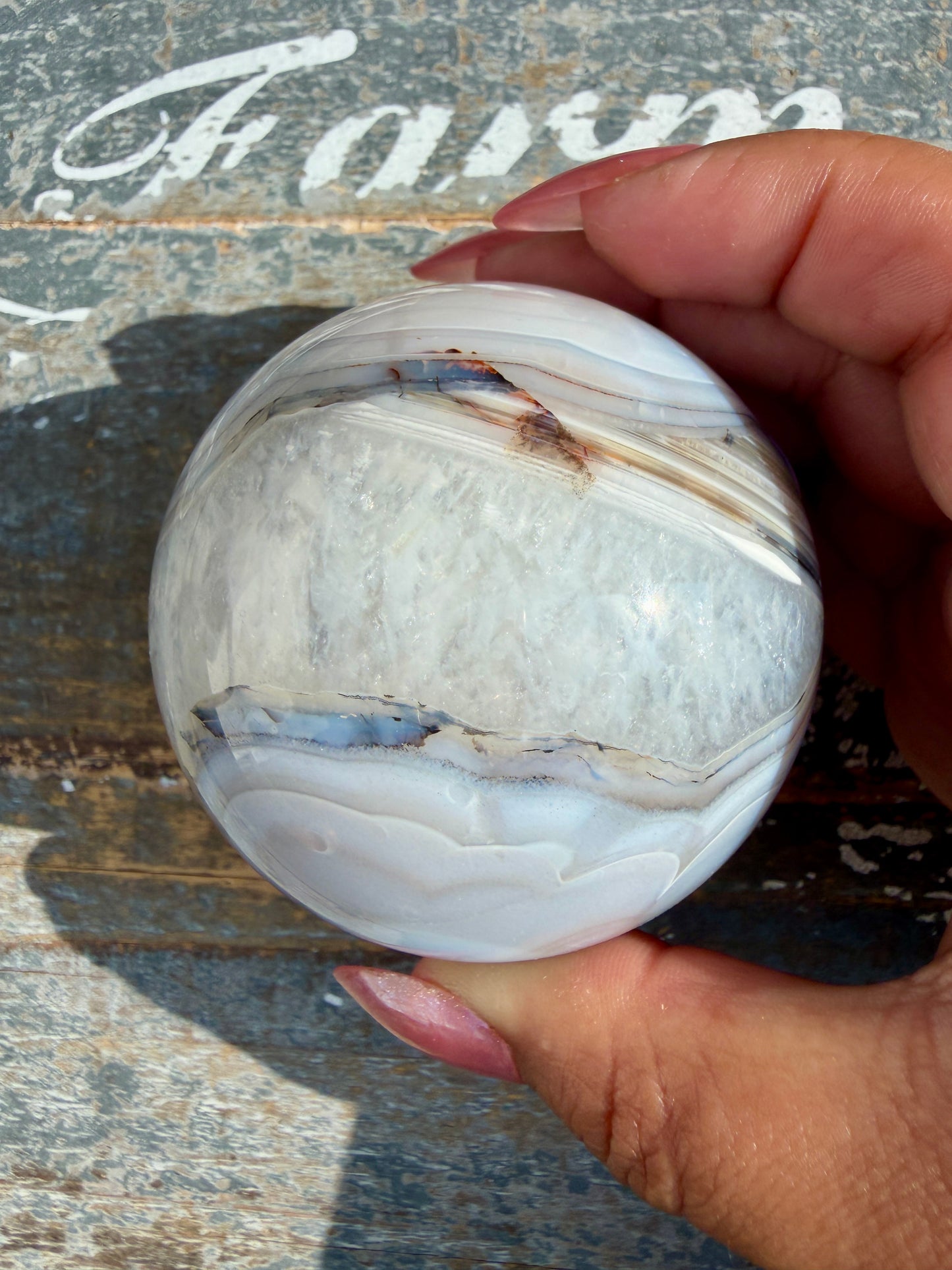 Gorgeous Carnelian/Orca Agate Sphere | Opt 32