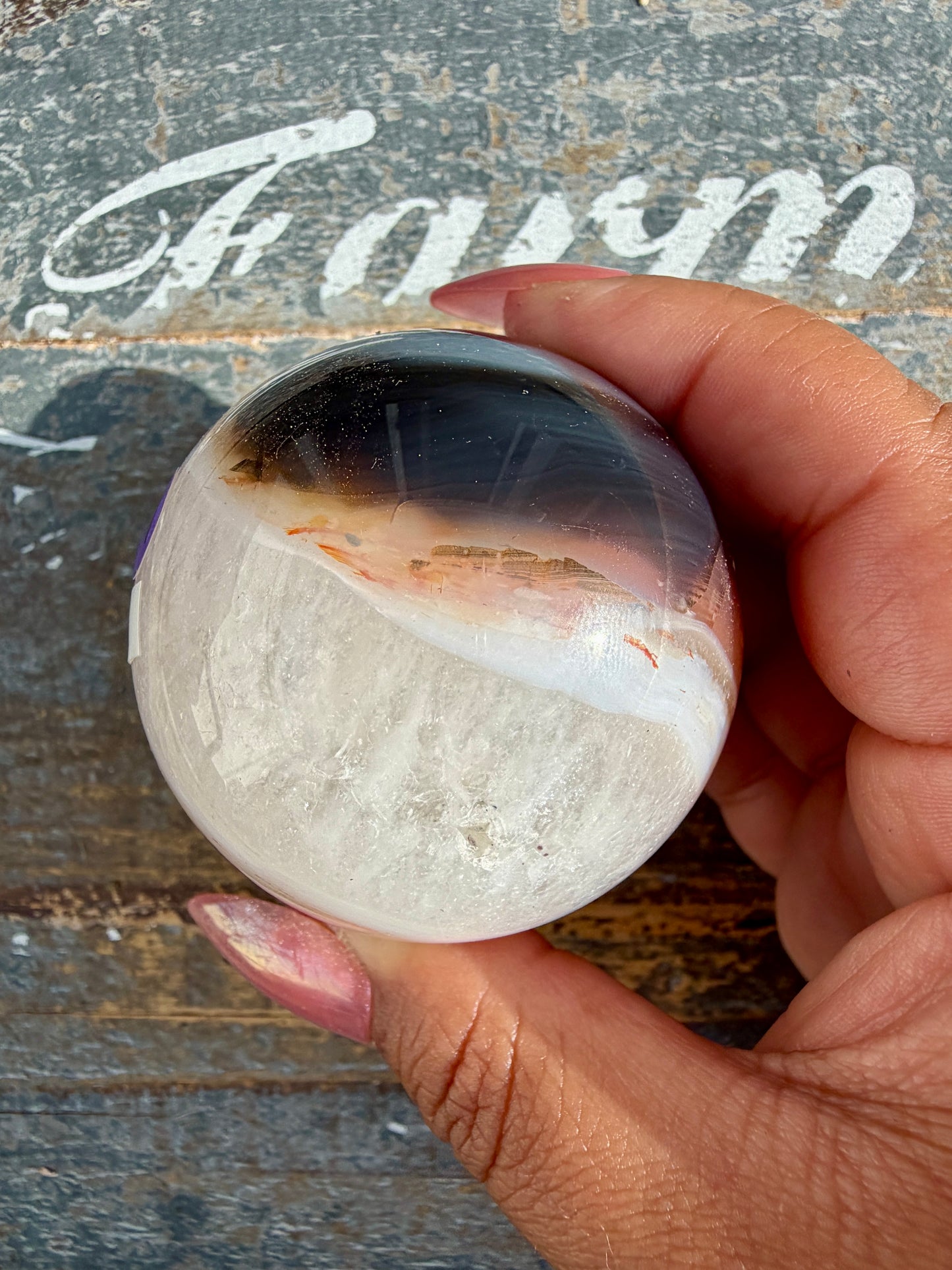 Gorgeous Carnelian/Orca Agate Sphere | Opt 11