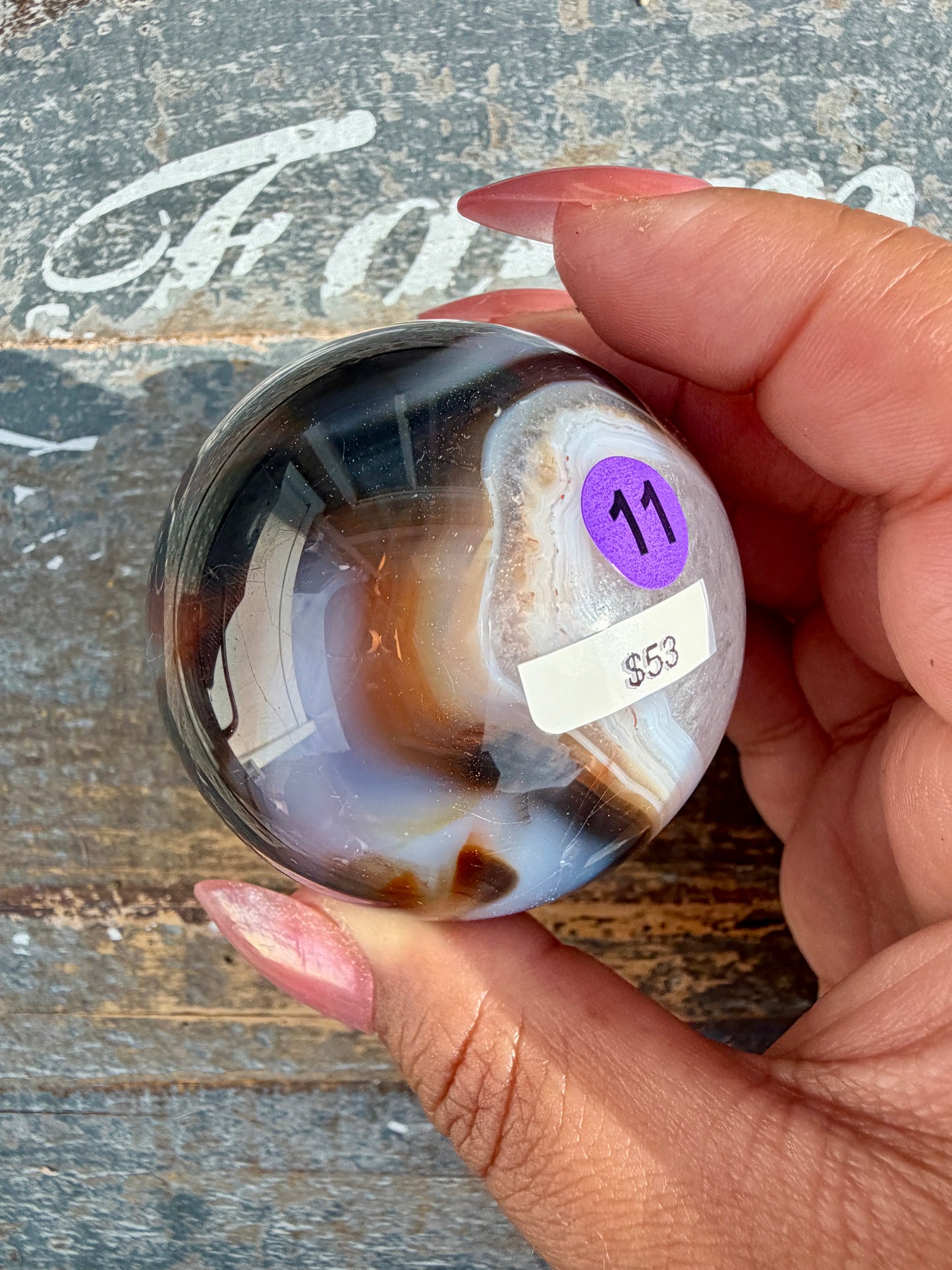 Gorgeous Carnelian/Orca Agate Sphere | Opt 11