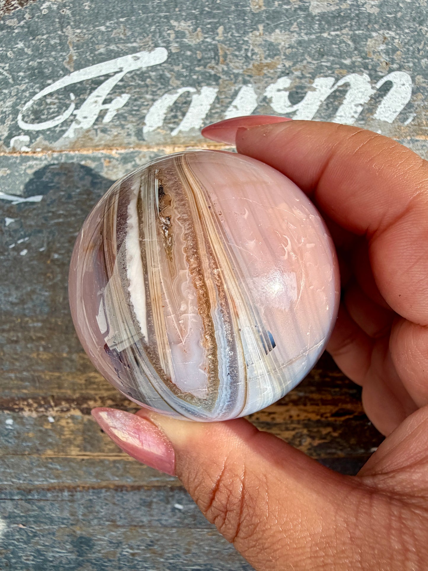 Gorgeous Carnelian/Orca Agate Sphere | Opt 19
