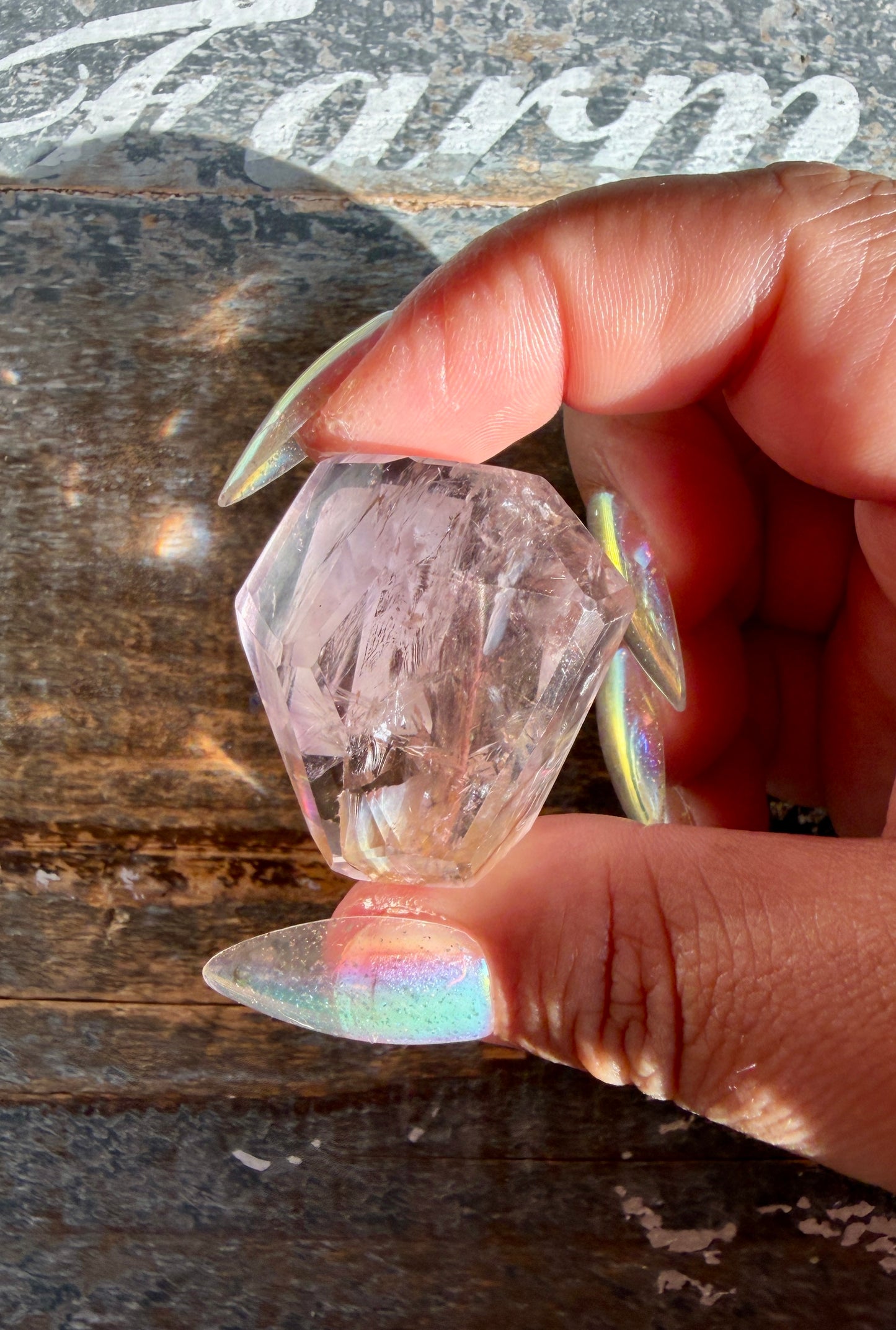 Gorgeous Powellite In Amethyst Freeform from Bahia Brazil | Opt L