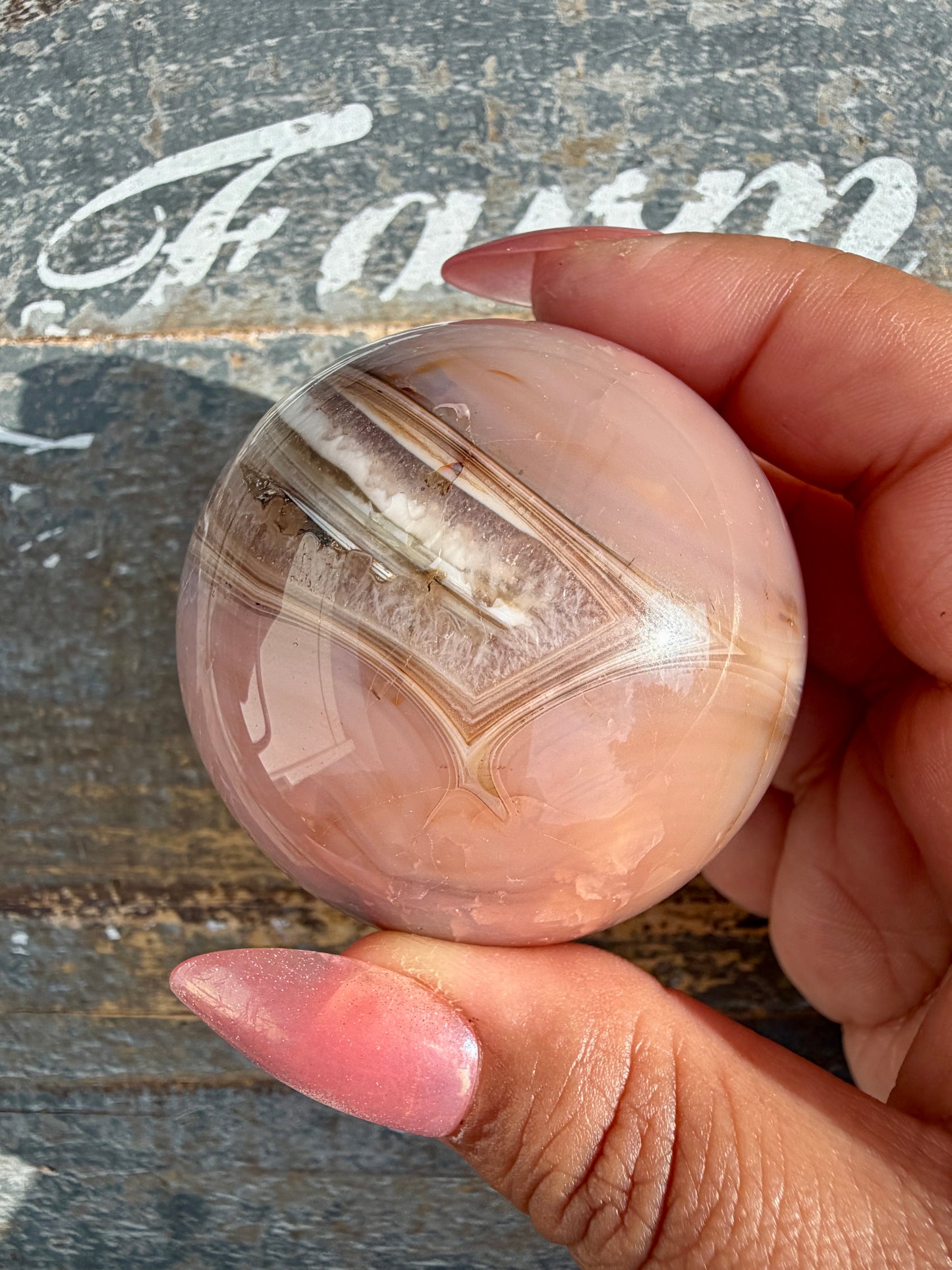 Gorgeous Carnelian/Orca Agate Sphere | Opt 19