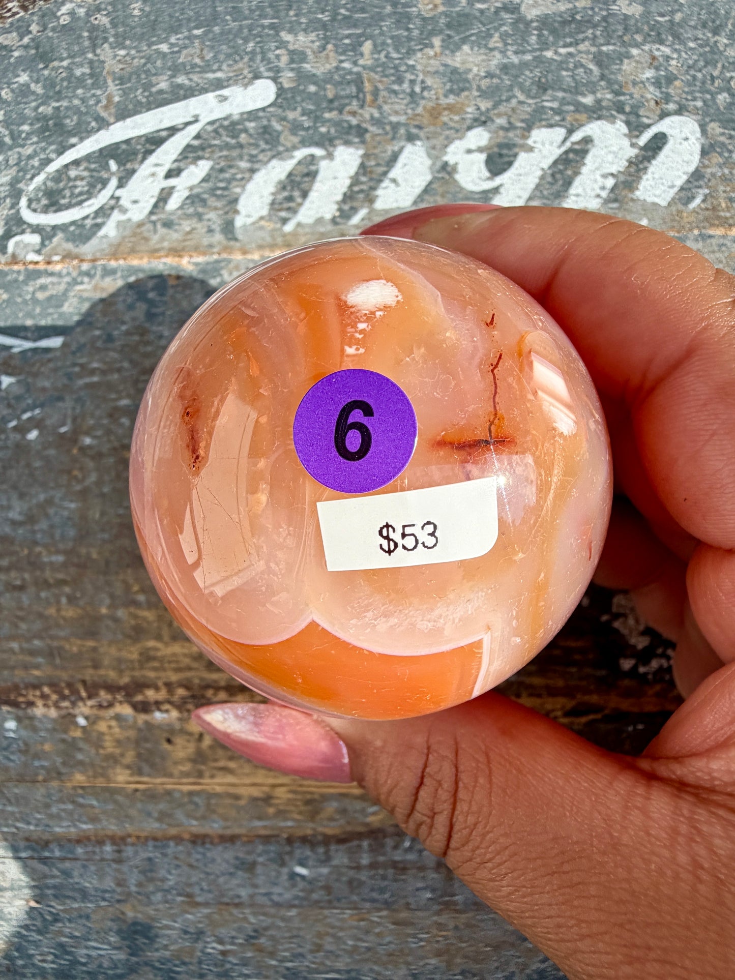 Gorgeous Carnelian/Orca Agate Sphere | Opt 6