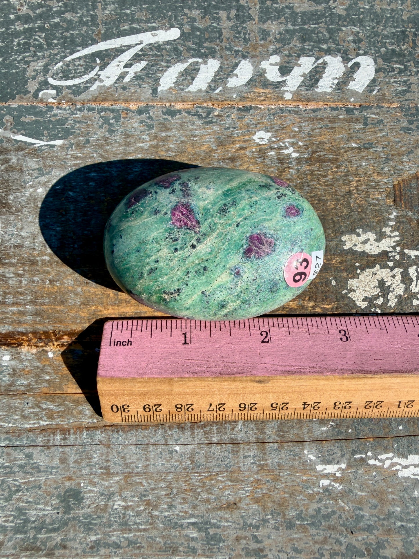 Gorgeous Ruby in Fuchsite Palm Stone | India | Opt 93