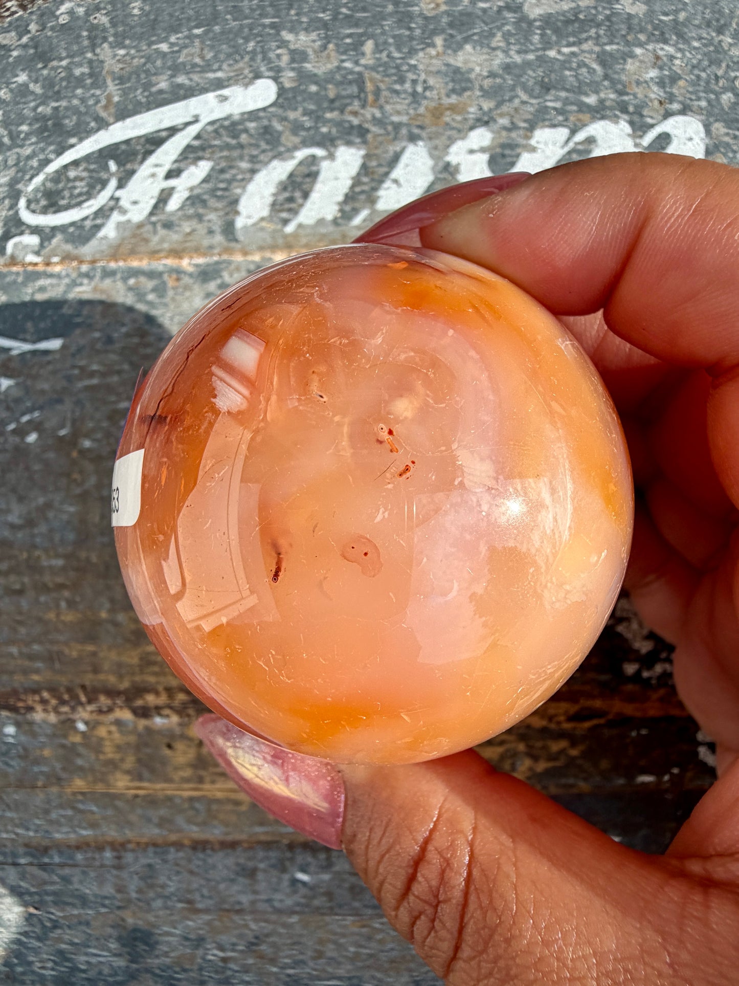 Gorgeous Carnelian/Orca Agate Sphere | Opt 6