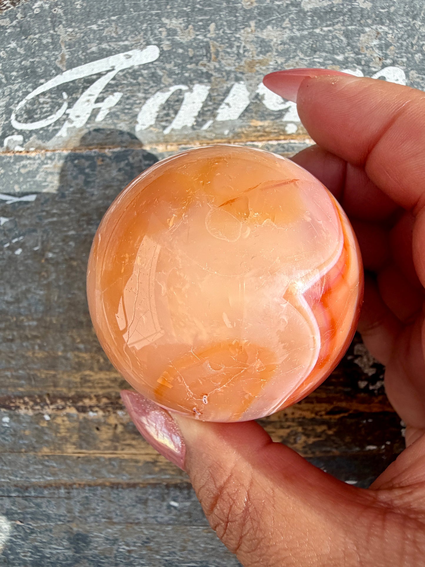 Gorgeous Carnelian/Orca Agate Sphere | Opt 6
