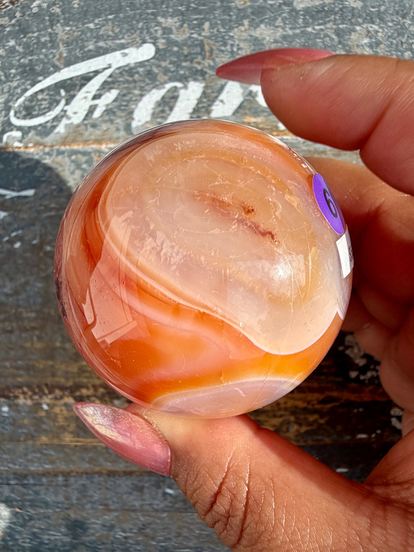 Gorgeous Carnelian/Orca Agate Sphere | Opt 6