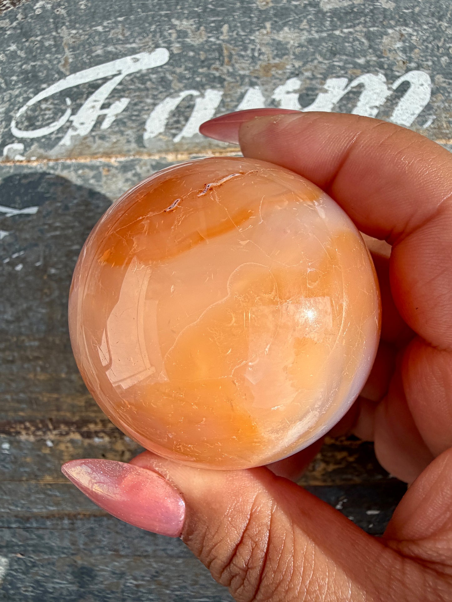 Gorgeous Carnelian/Orca Agate Sphere | Opt 6