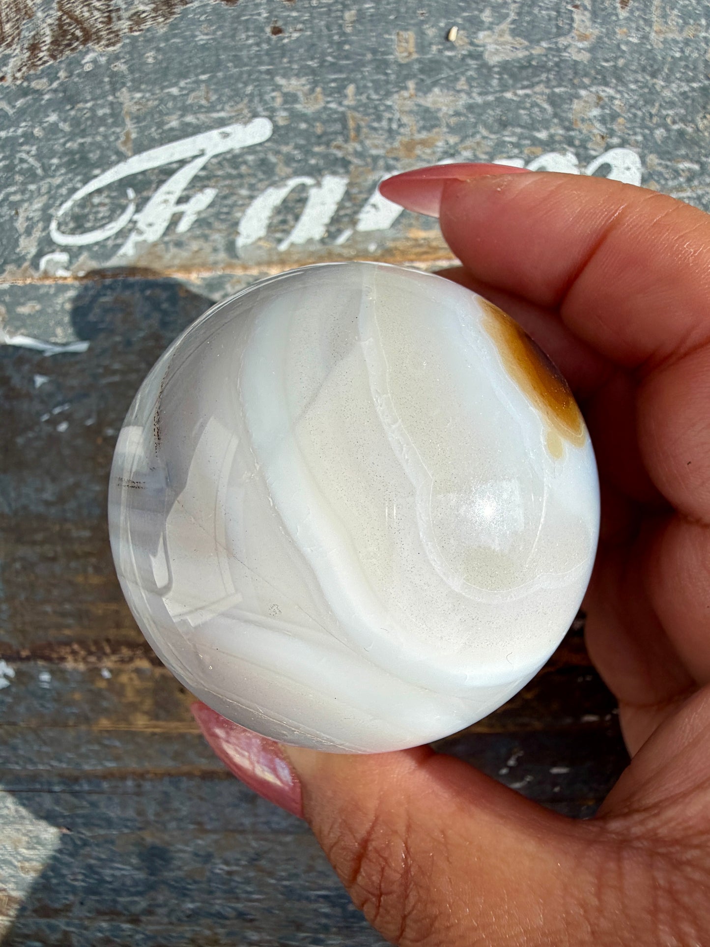 Gorgeous Carnelian/Orca Agate Sphere | Opt 46