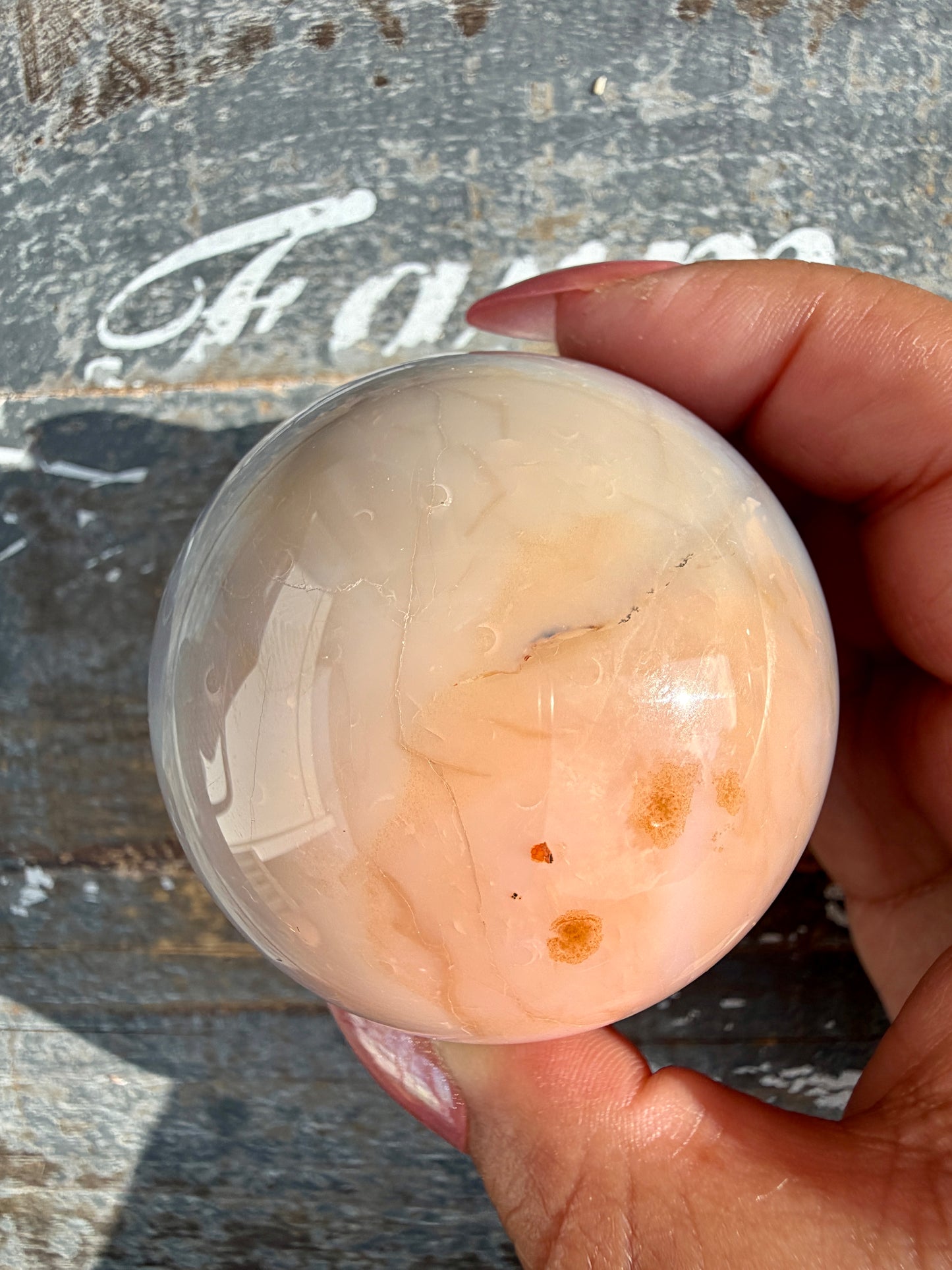 Gorgeous Carnelian/Orca Agate Sphere | Opt 25