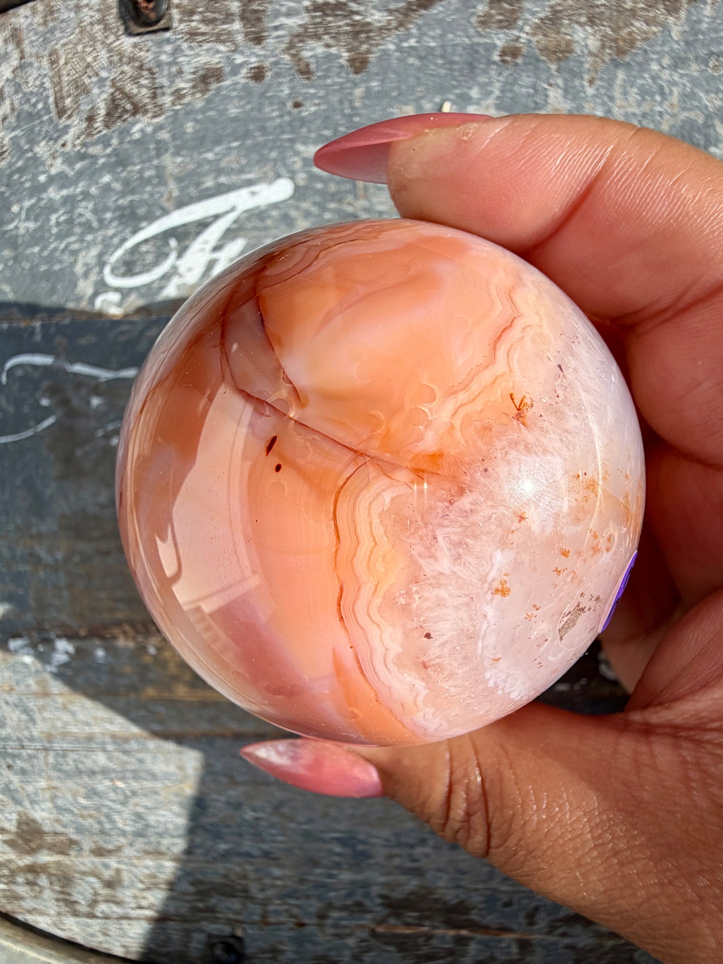 Gorgeous Carnelian/Orca Agate Sphere | Opt 33