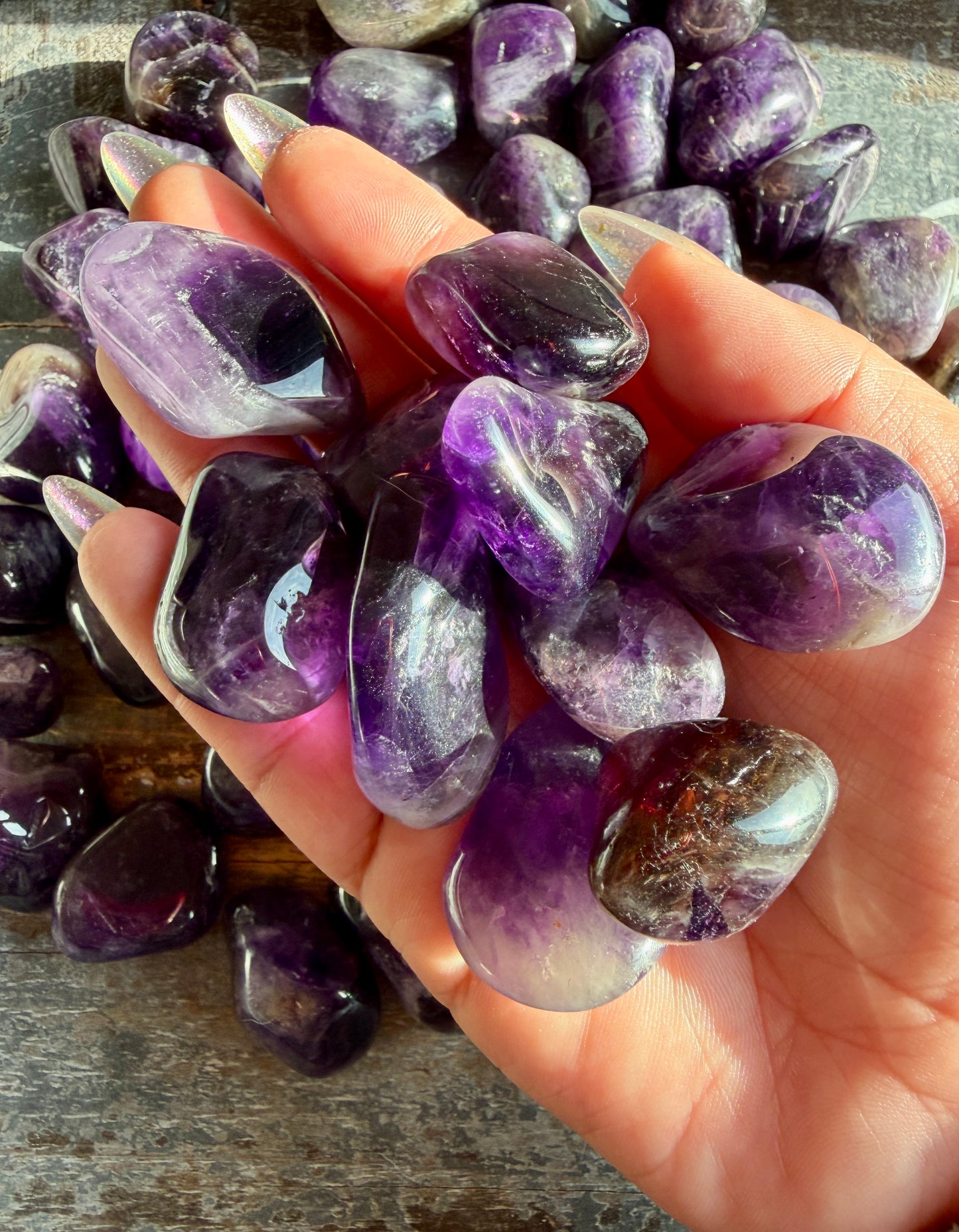 One (1) Dark Amethyst Tumble | Intuitively Chosen