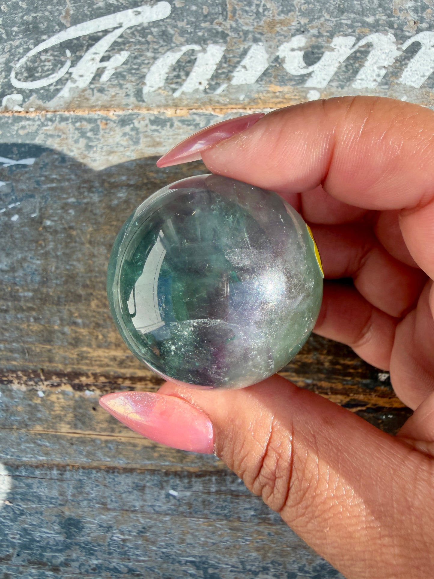 Gorgeous Rainbow Fluorite Small Sphere | Opt A