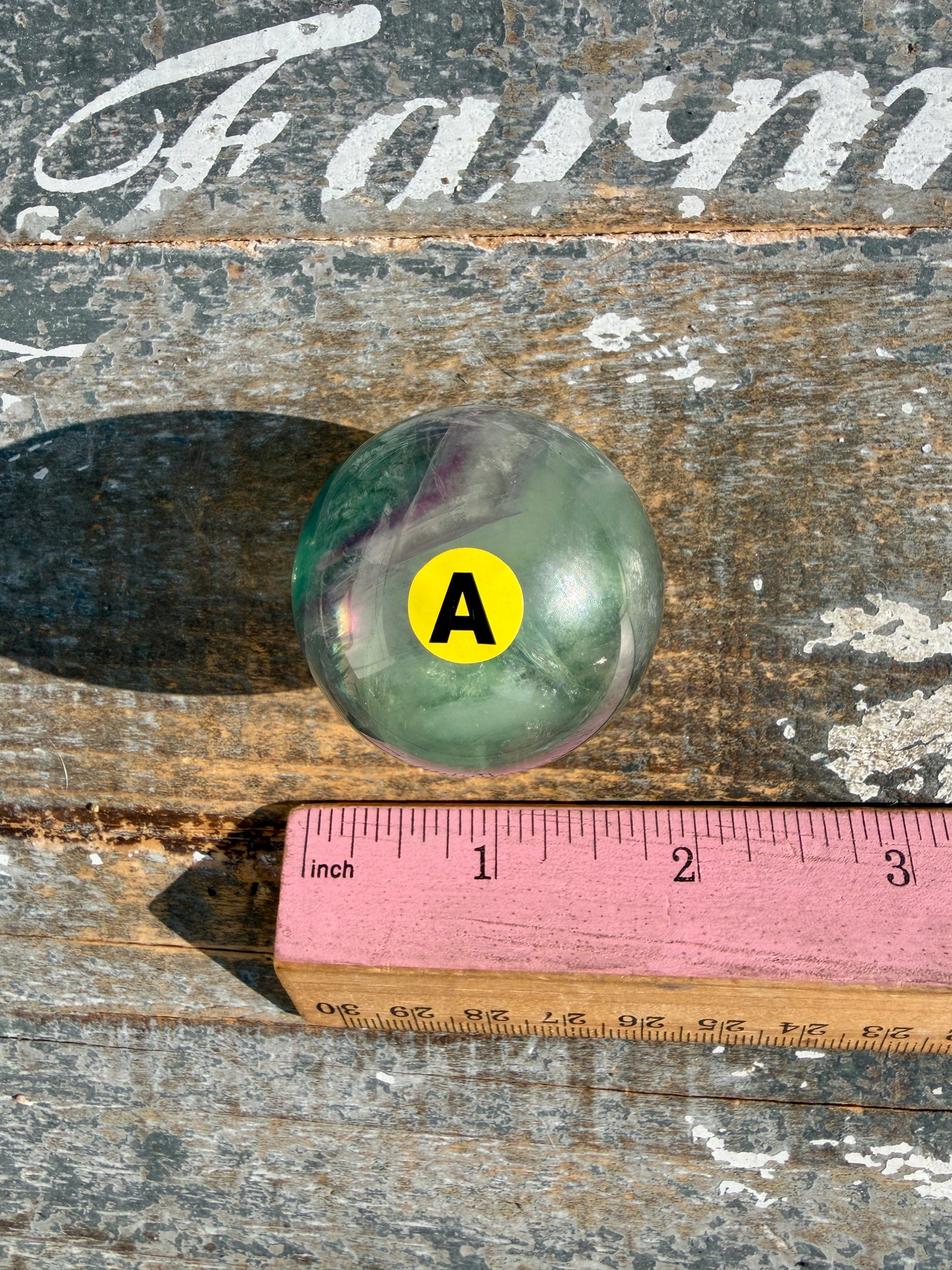 Gorgeous Rainbow Fluorite Small Sphere | Opt A