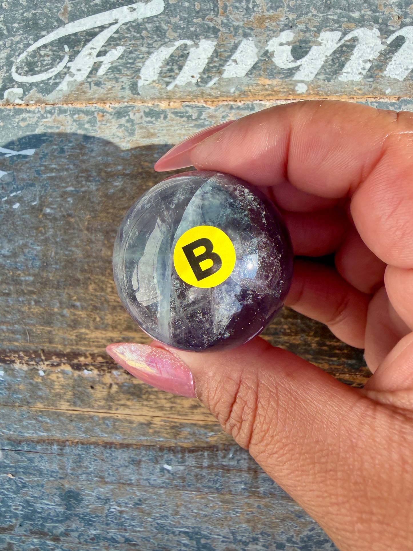 Gorgeous Rainbow Fluorite Small Sphere | Opt B