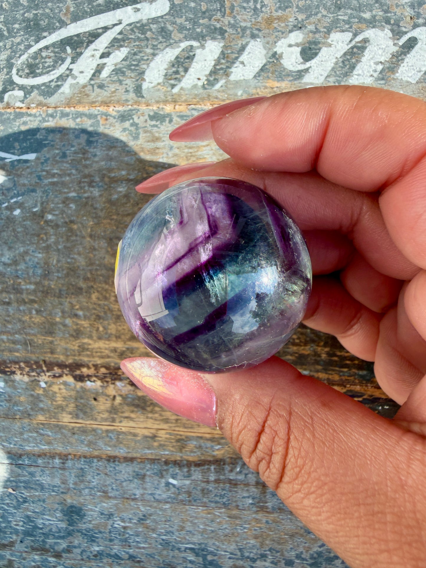 Gorgeous Rainbow Fluorite Small Sphere | Opt B