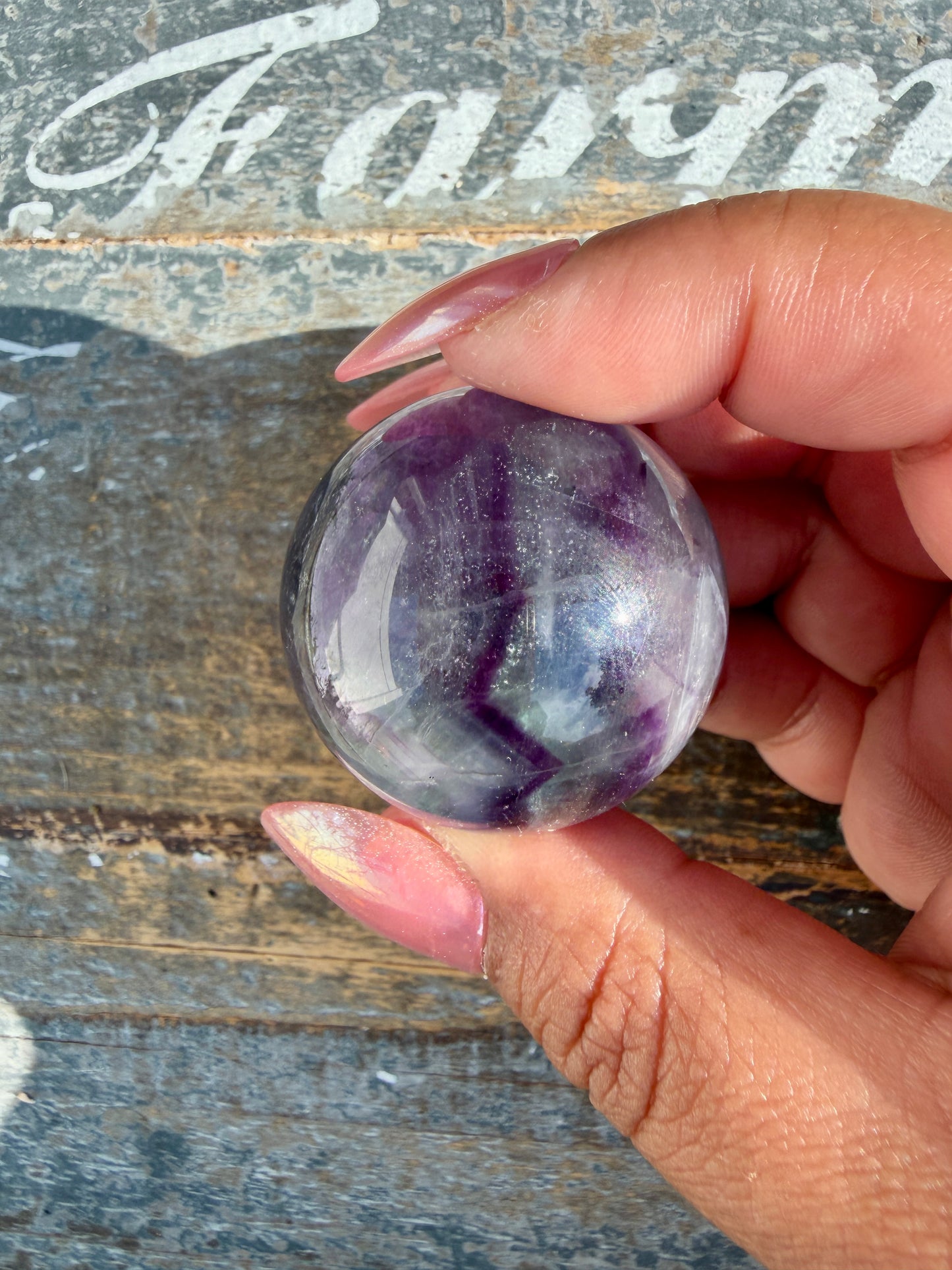 Gorgeous Rainbow Fluorite Small Sphere | Opt B