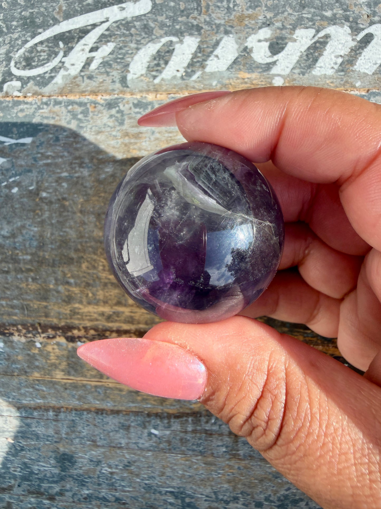 Gorgeous Rainbow Fluorite Small Sphere | Opt B