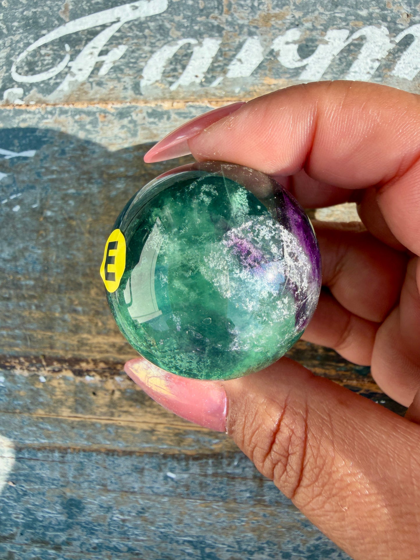 Gorgeous Rainbow Fluorite Small Sphere | Opt E
