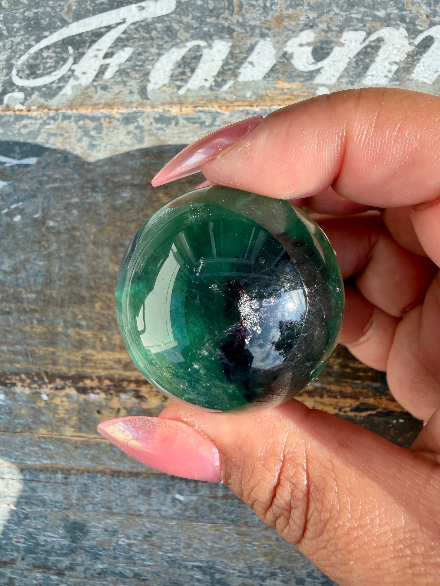 Gorgeous Rainbow Fluorite Small Sphere | Opt E