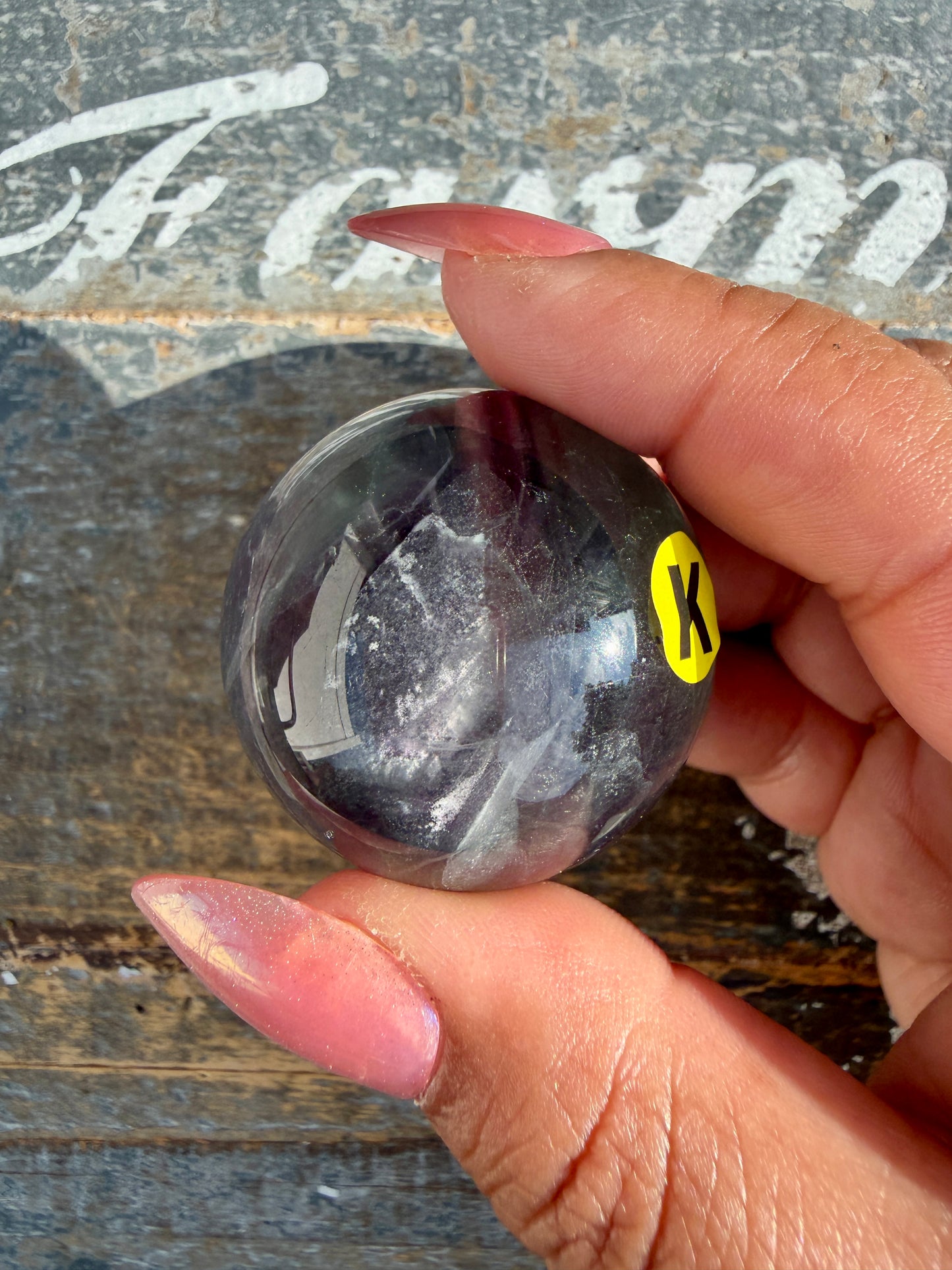 Gorgeous Rainbow Fluorite Small Sphere | Opt K