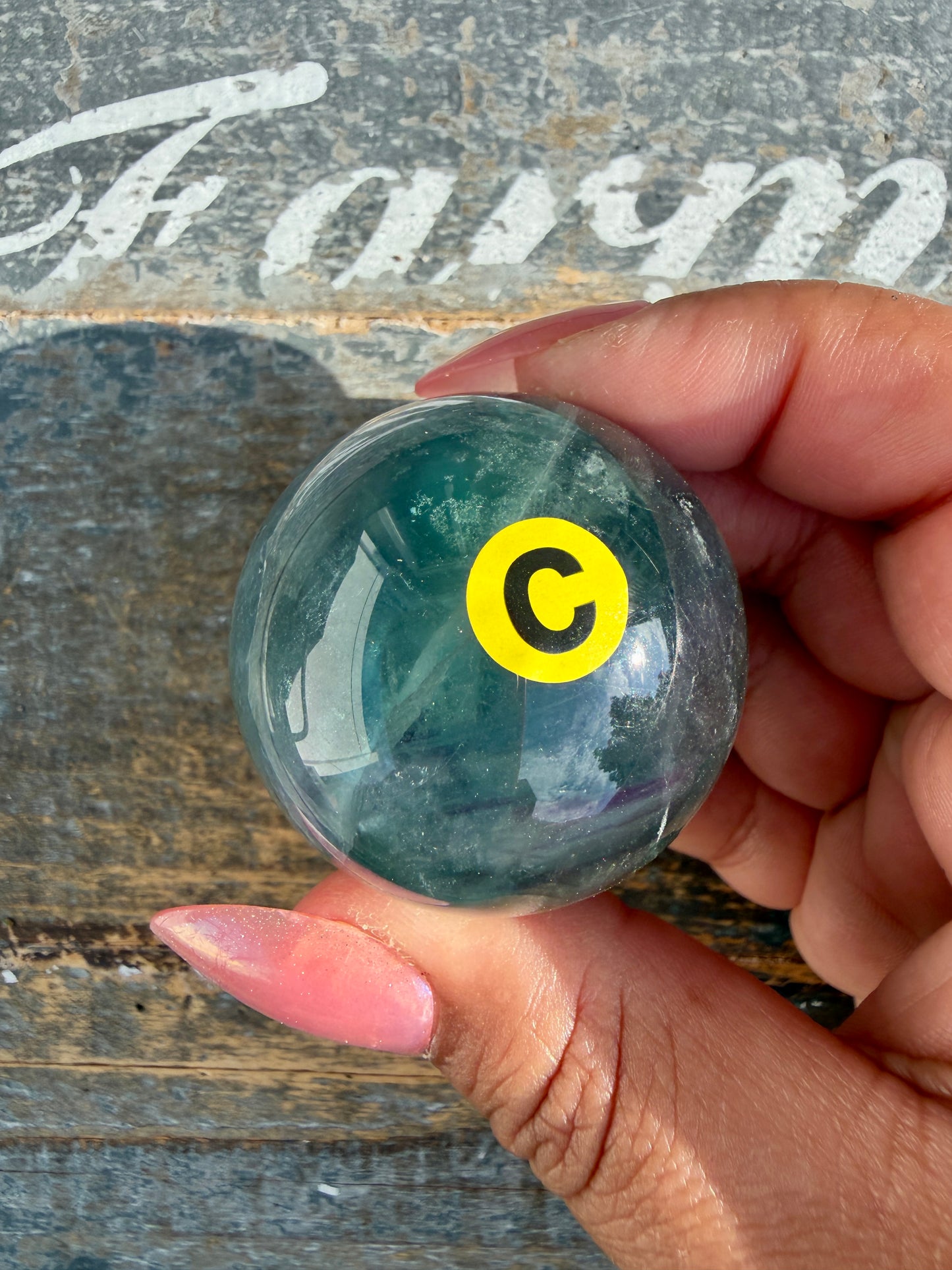 Gorgeous Rainbow Fluorite Small Sphere | Opt C